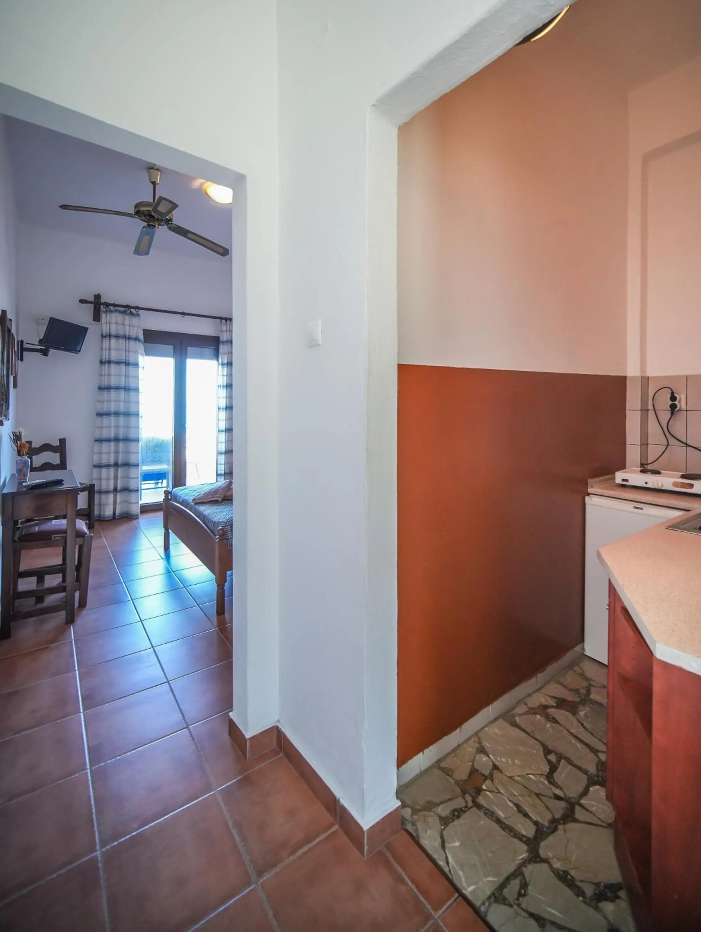 Bed in Hotel Hagiati