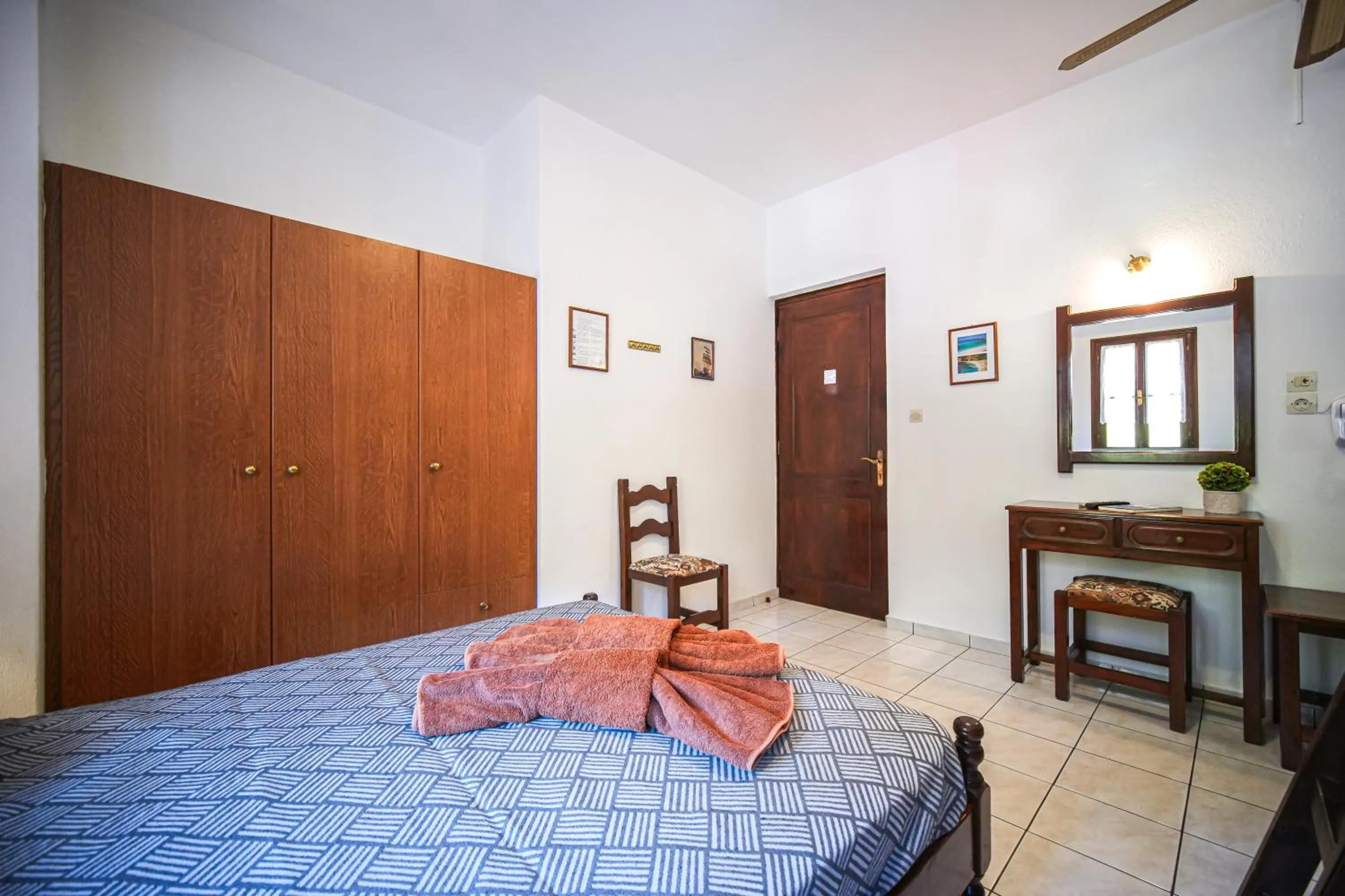 Bed in Hotel Hagiati