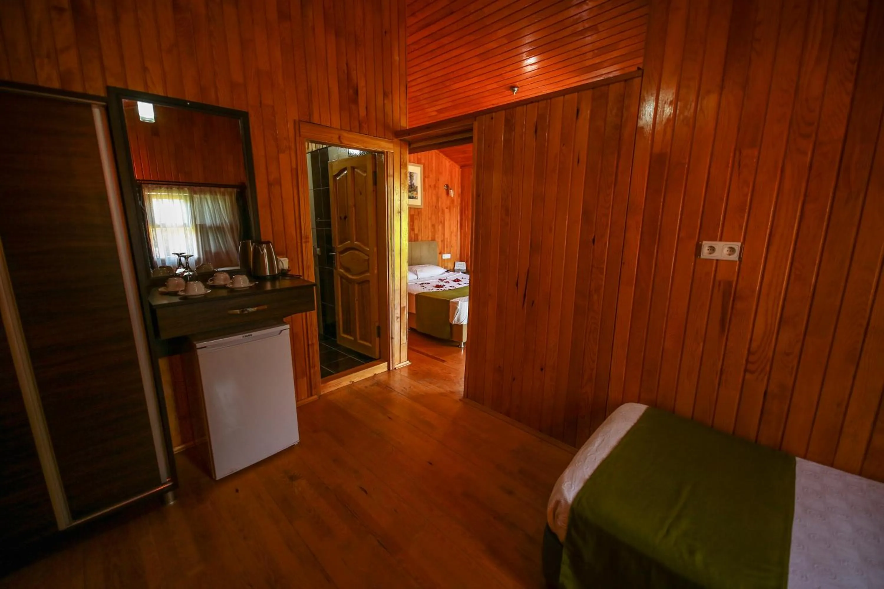 Bed in Cirali Zakkum Bungalow