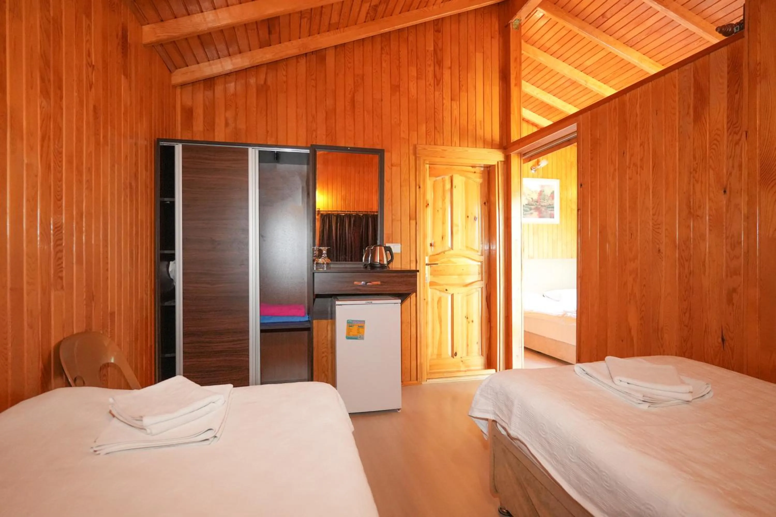 Bed in Cirali Zakkum Bungalow