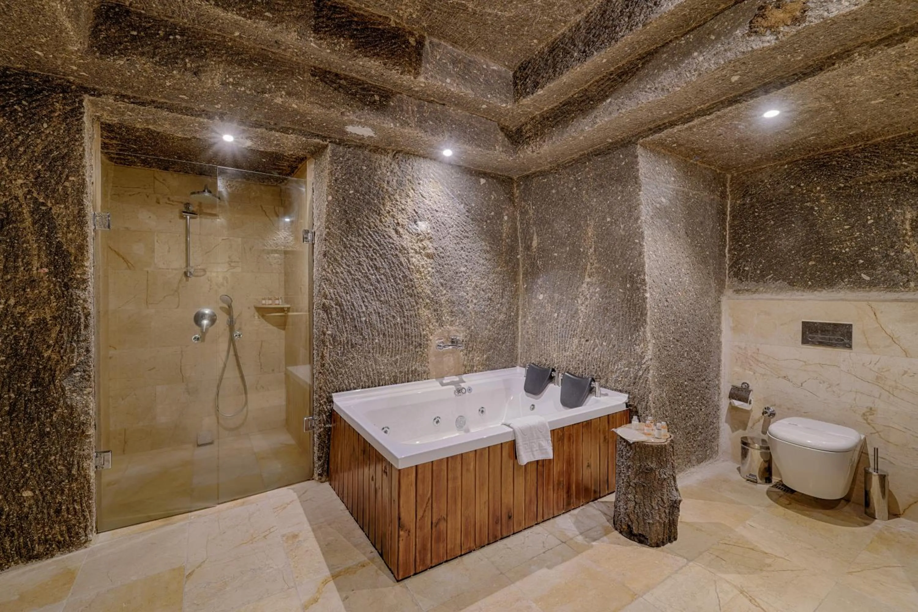 Bathroom in Hera Cave Suites