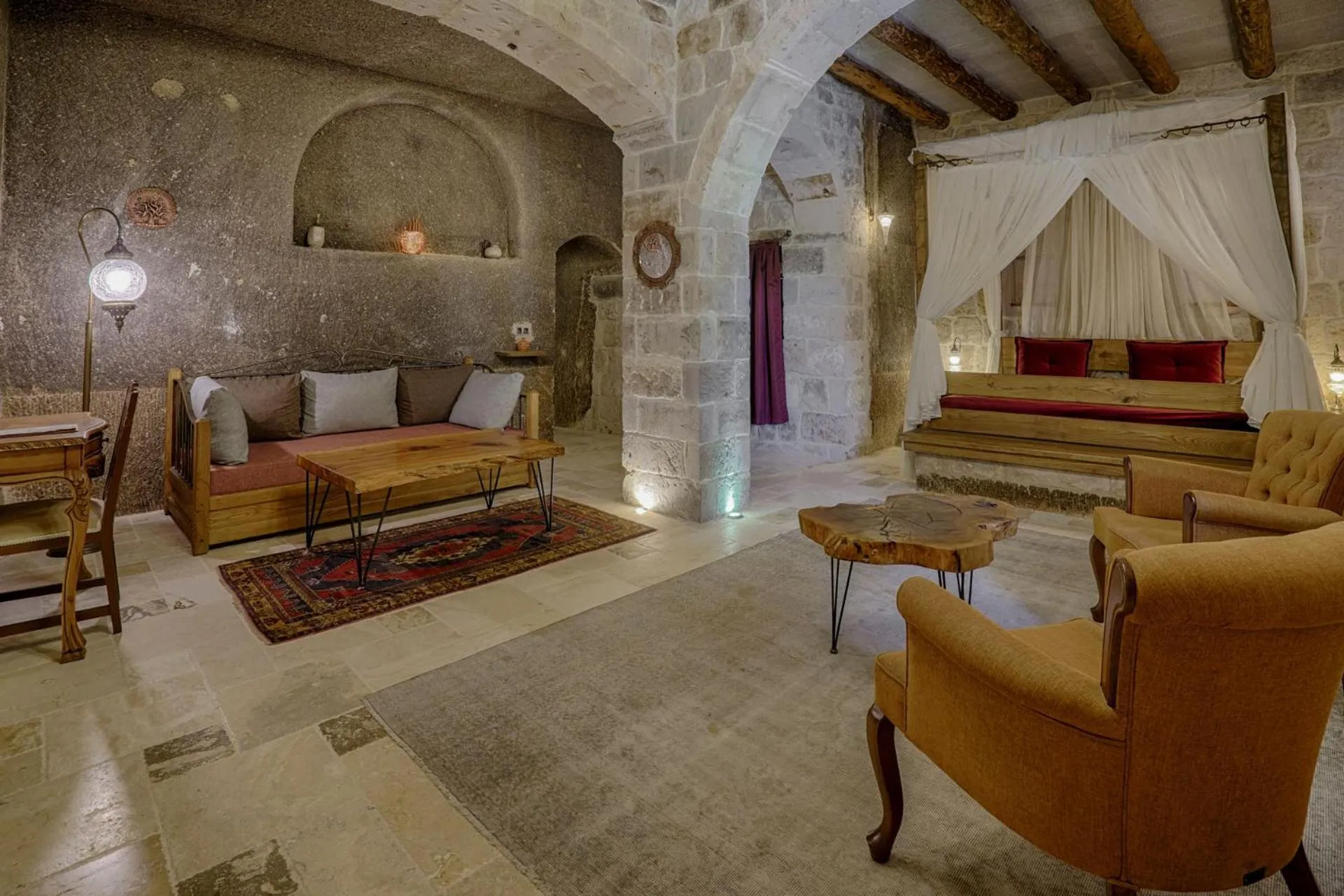 Living room in Hera Cave Suites