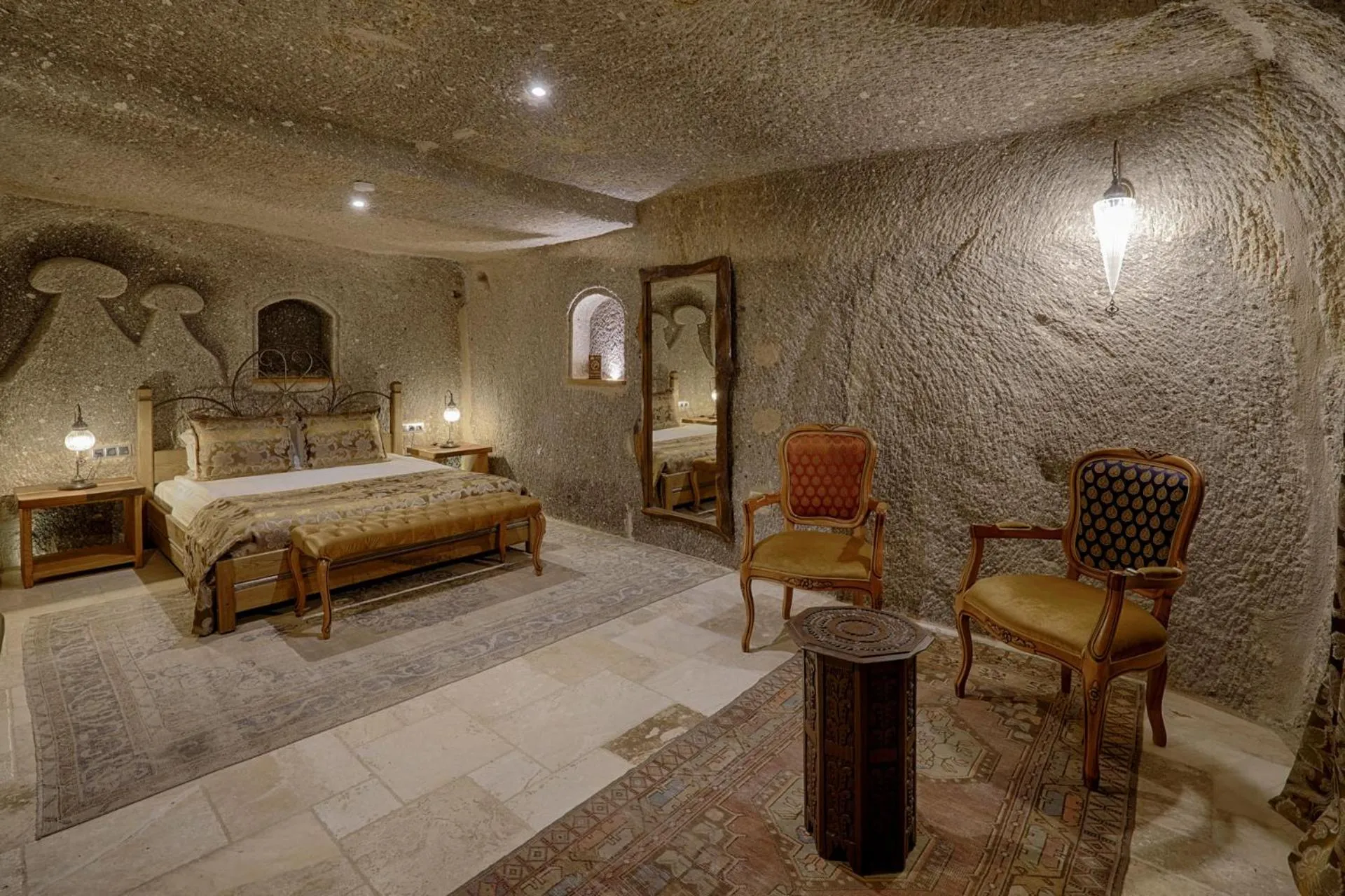 Bedroom, Bed in Hera Cave Suites