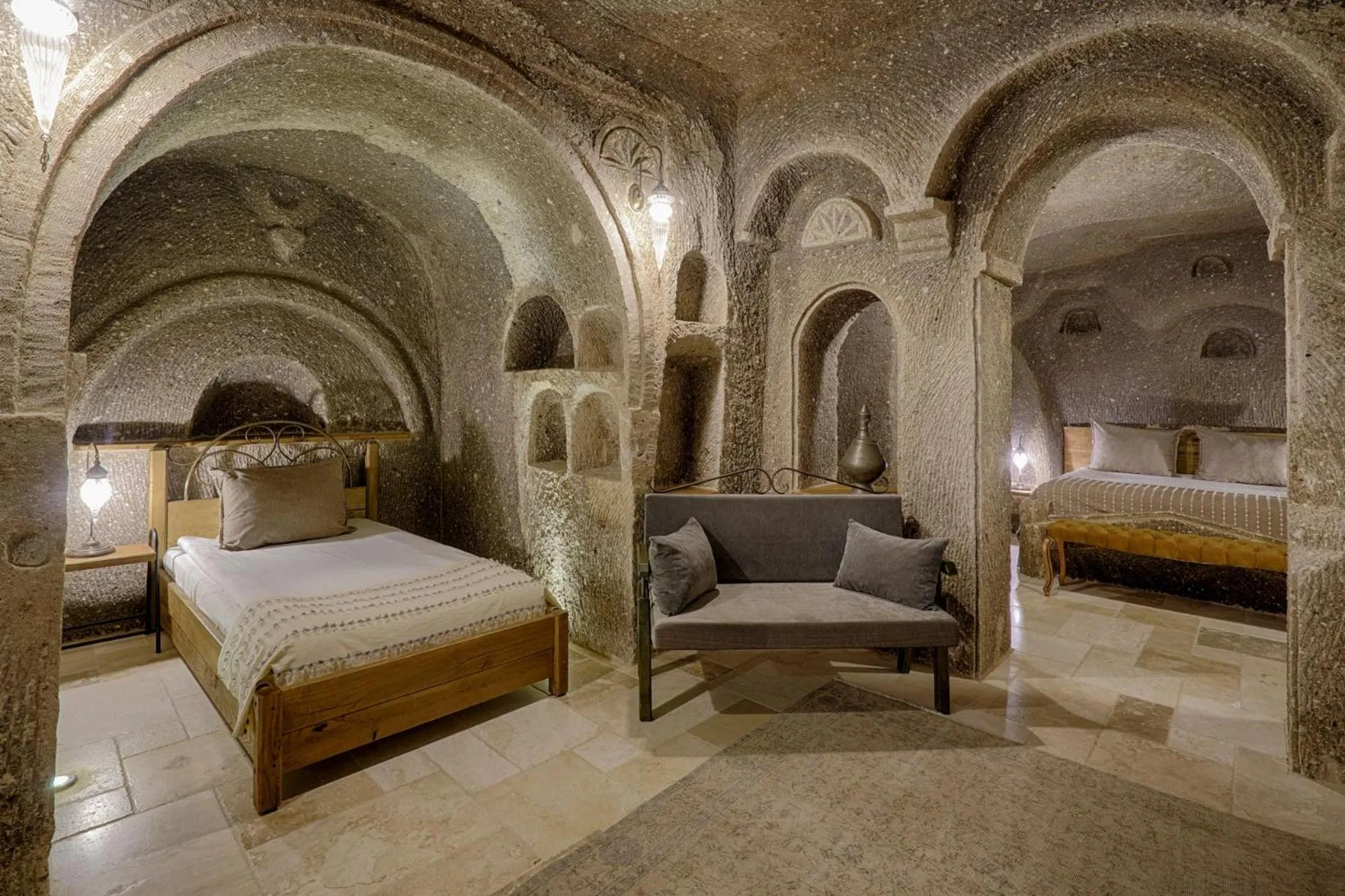 Bedroom, Bed in Hera Cave Suites