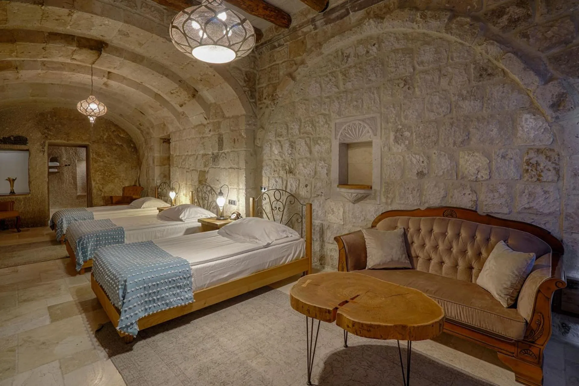 Bedroom, Bed in Hera Cave Suites