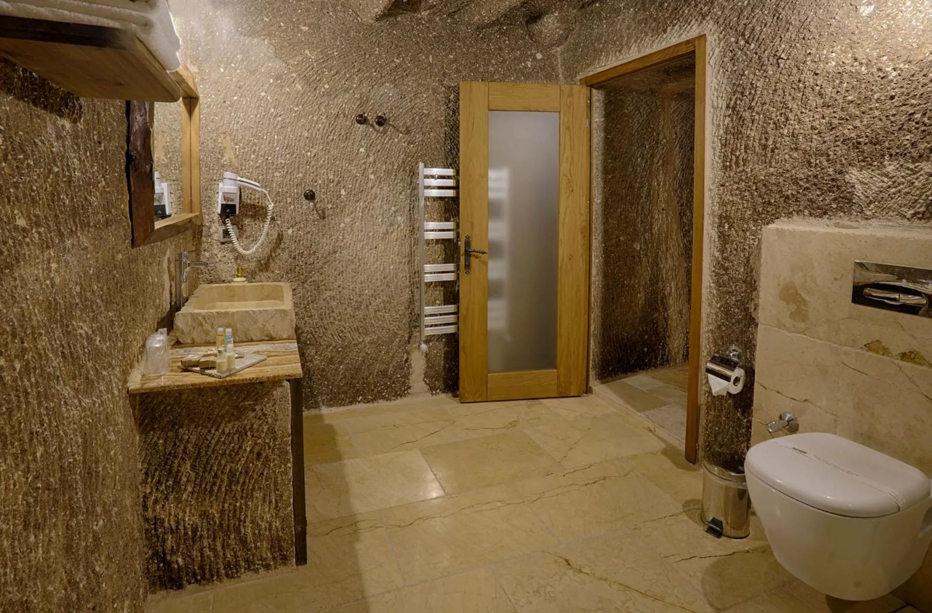 Bathroom in Hera Cave Suites