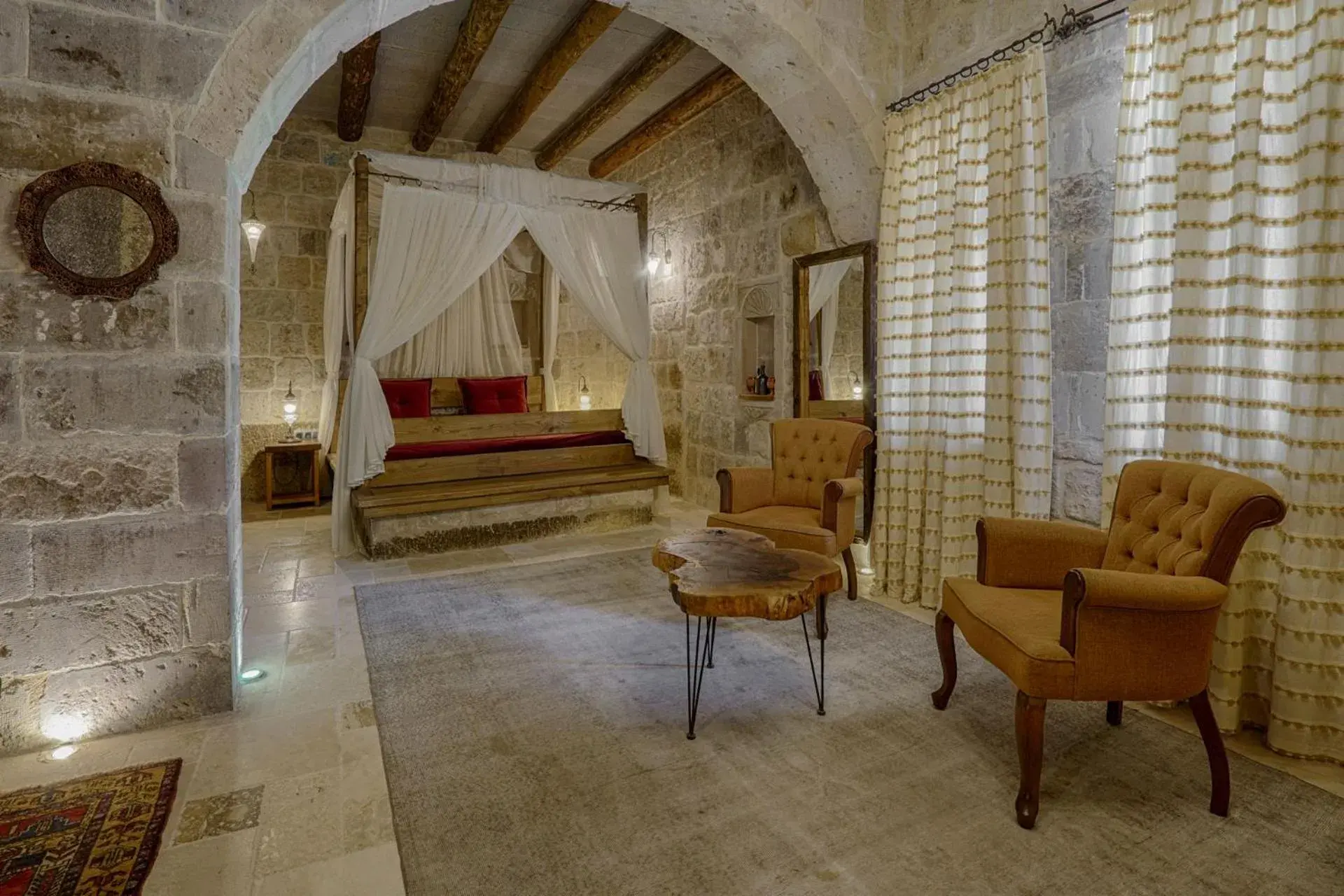 Living room in Hera Cave Suites Living room in Hera Cave Suites