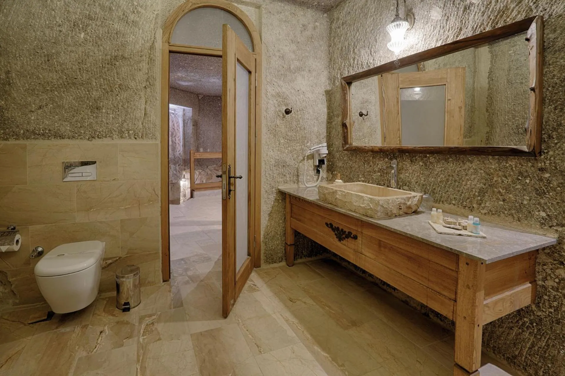 Bathroom in Hera Cave Suites