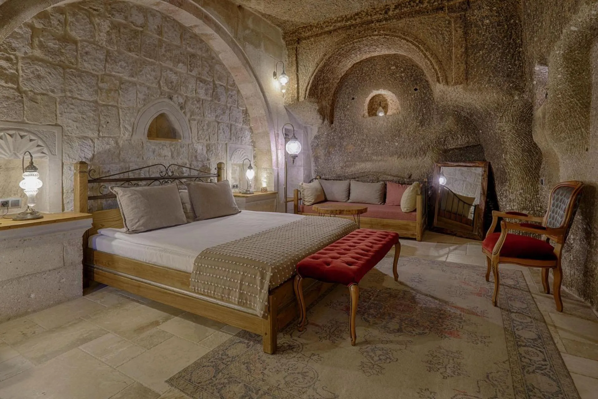Bedroom, Bed in Hera Cave Suites