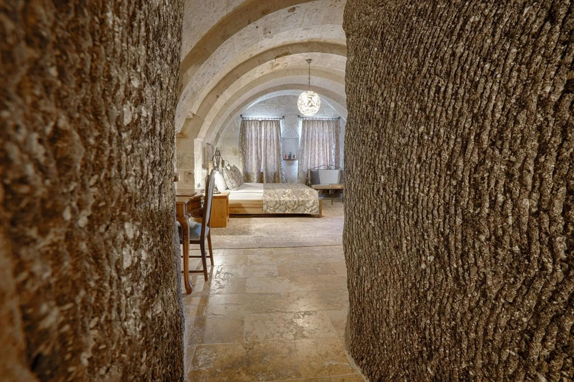 Bedroom in Hera Cave Suites