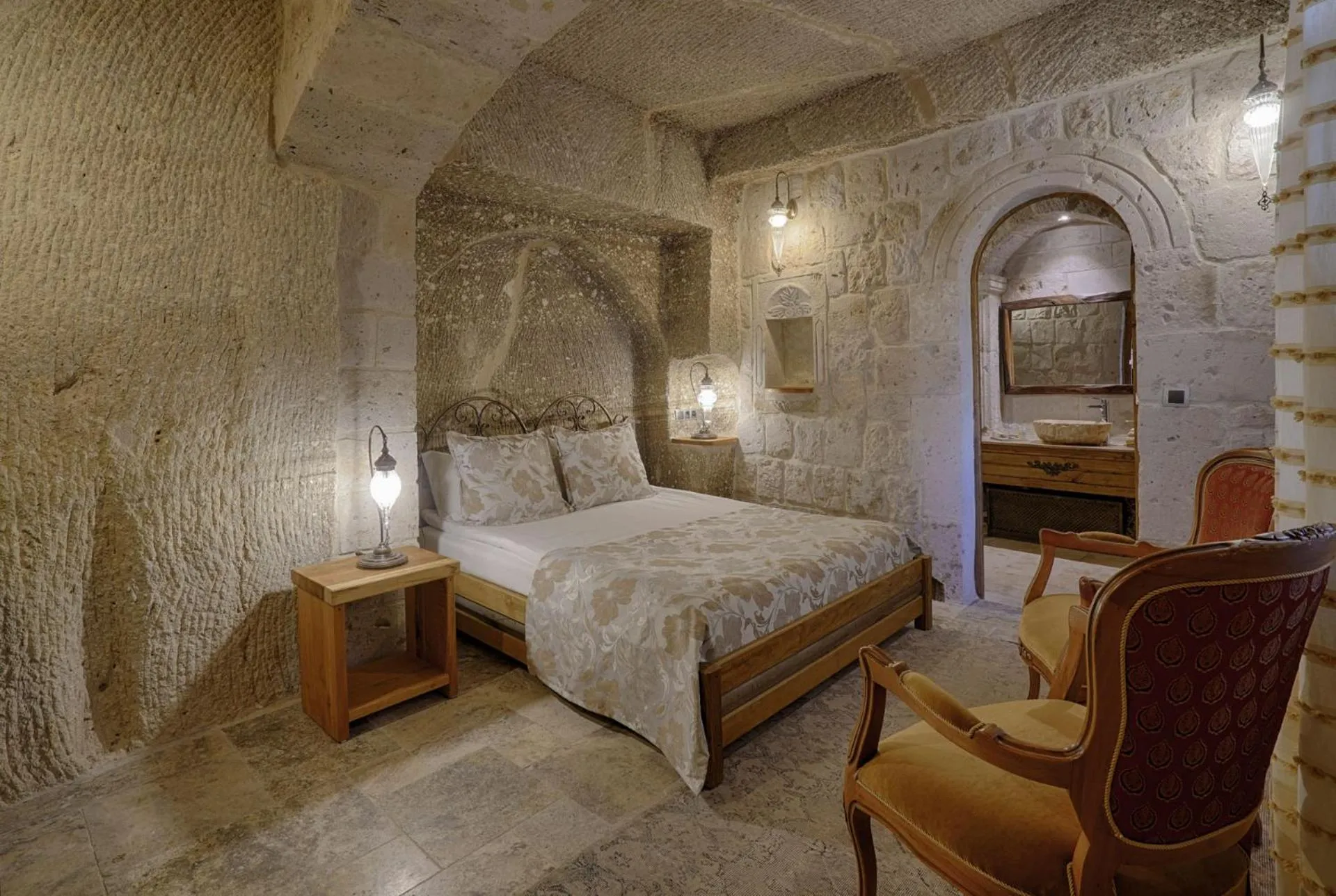 Bedroom, Bed in Hera Cave Suites