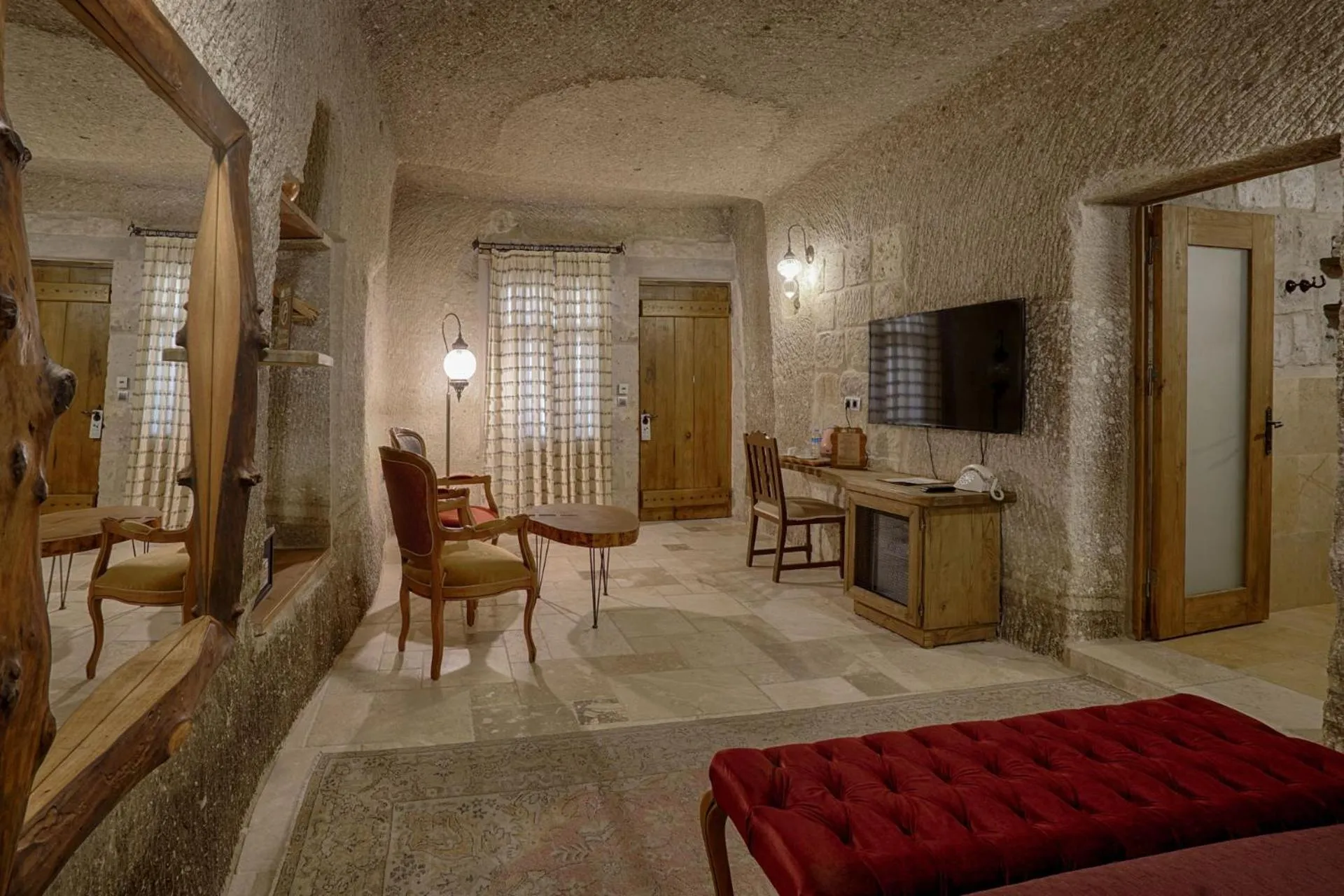 Living room in Hera Cave Suites