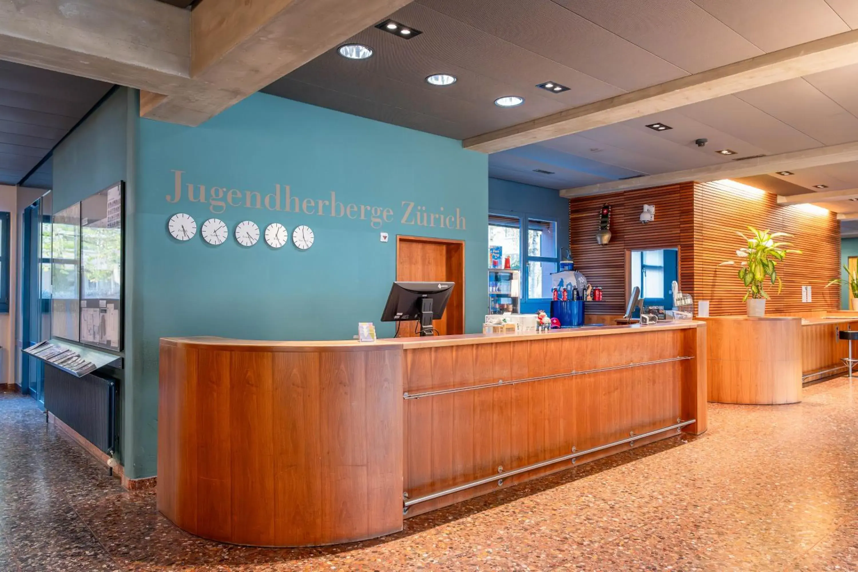 Lobby or reception in Zurich Youth Hostel Lobby or reception in Zurich Youth Hostel