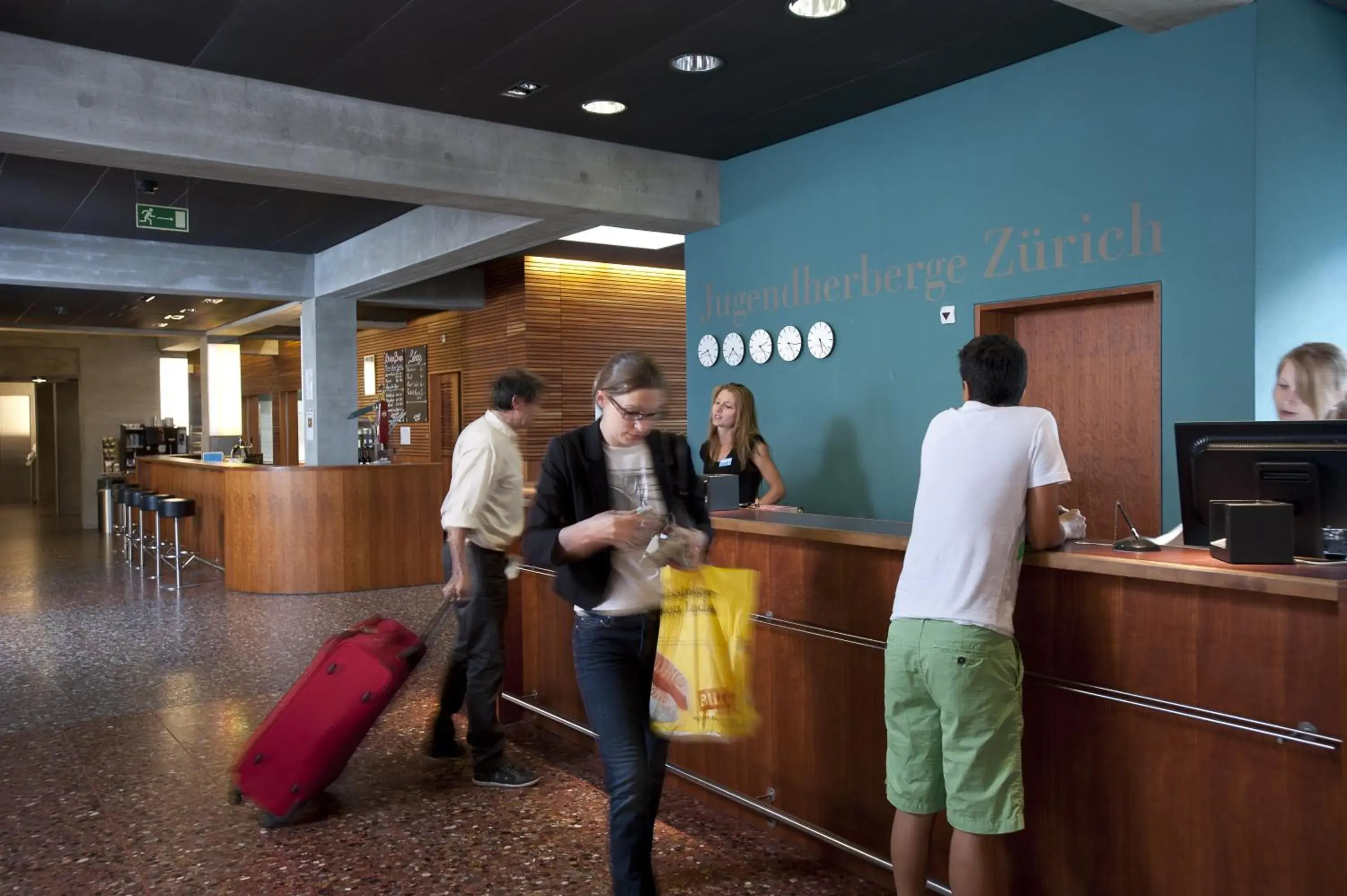 Lobby or reception in Zurich Youth Hostel Lobby or reception in Zurich Youth Hostel