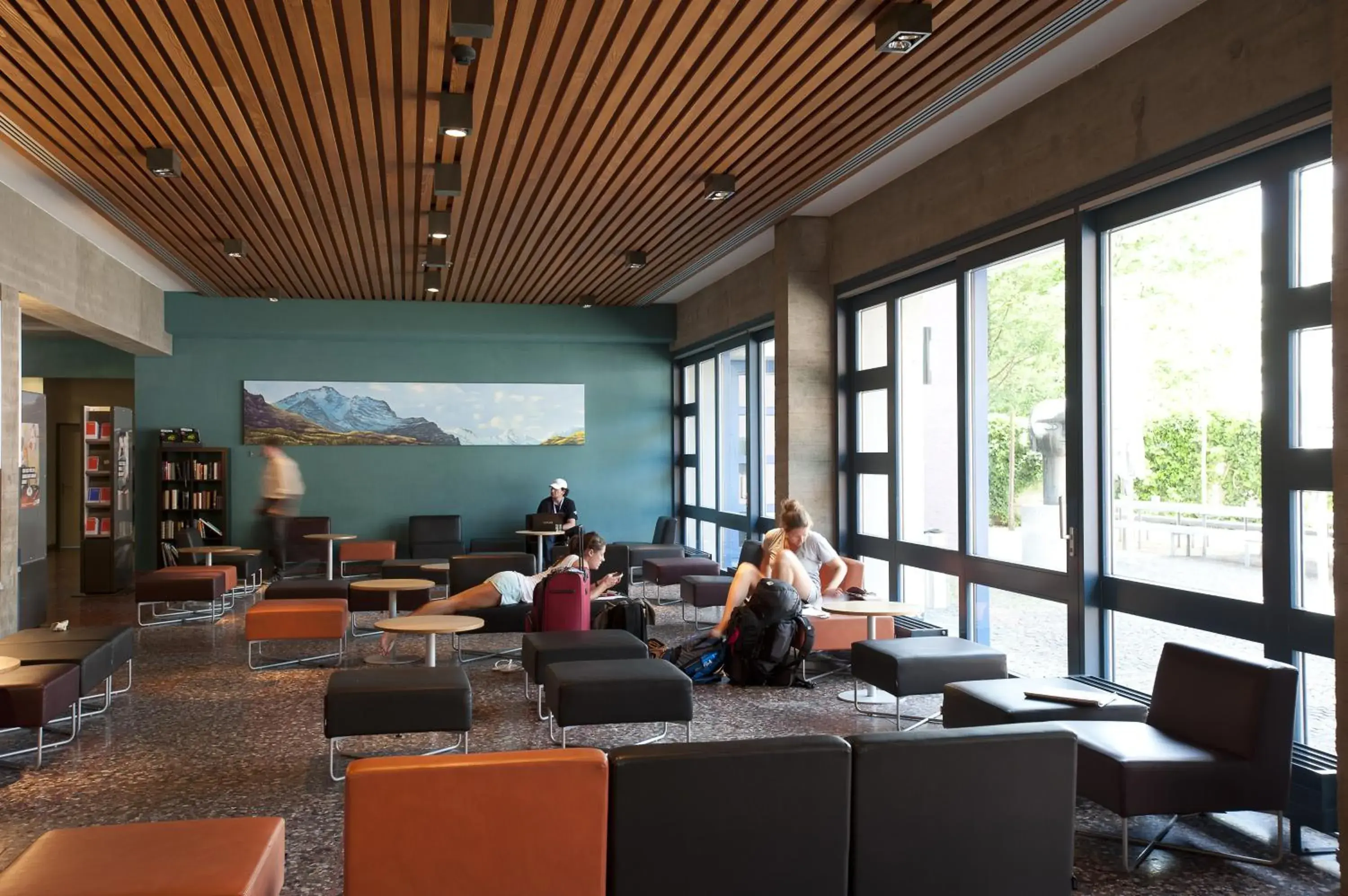 Lobby or reception in Zurich Youth Hostel Lobby or reception in Zurich Youth Hostel