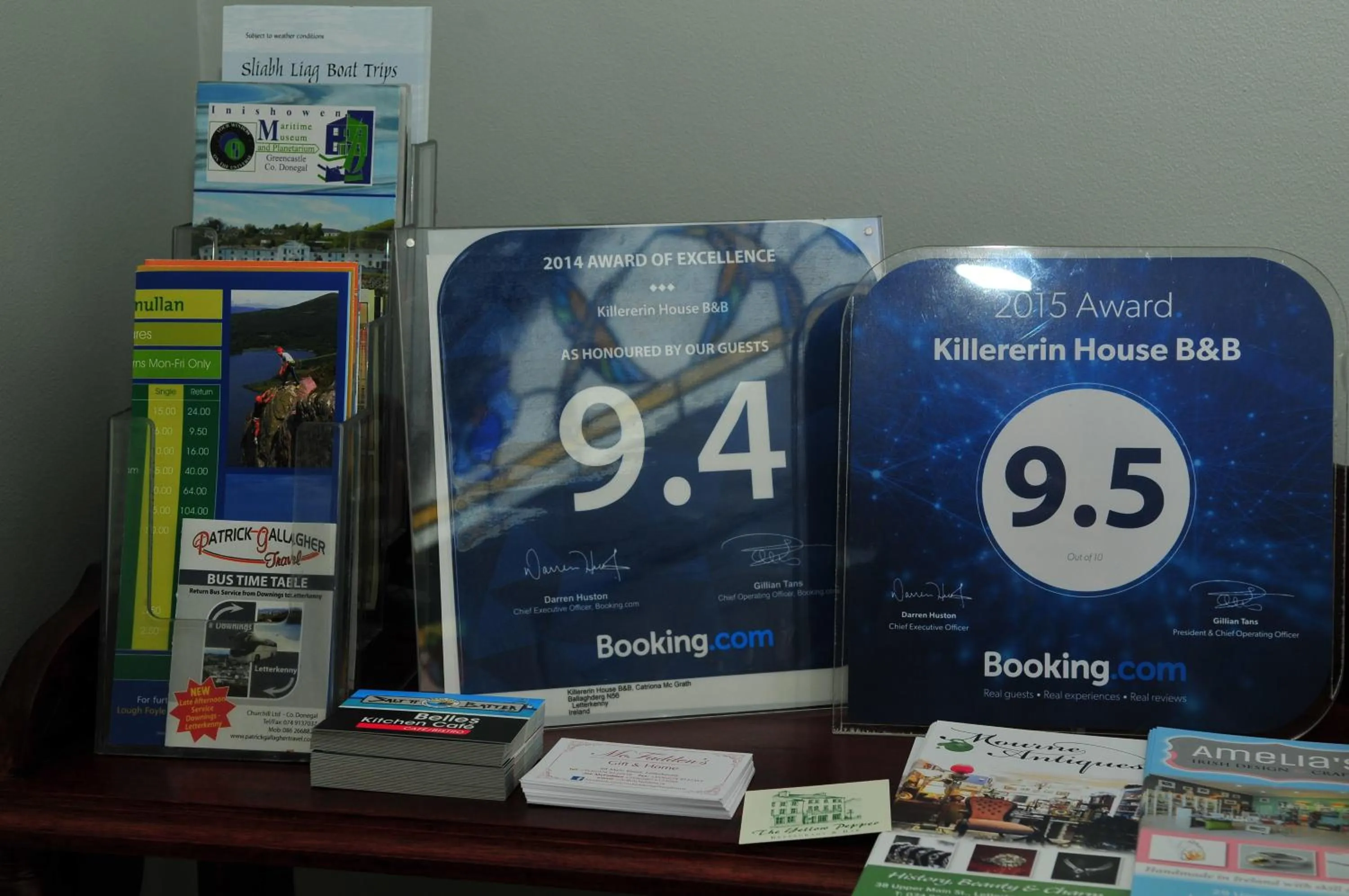 Certificate/Award in Killererin House B&B