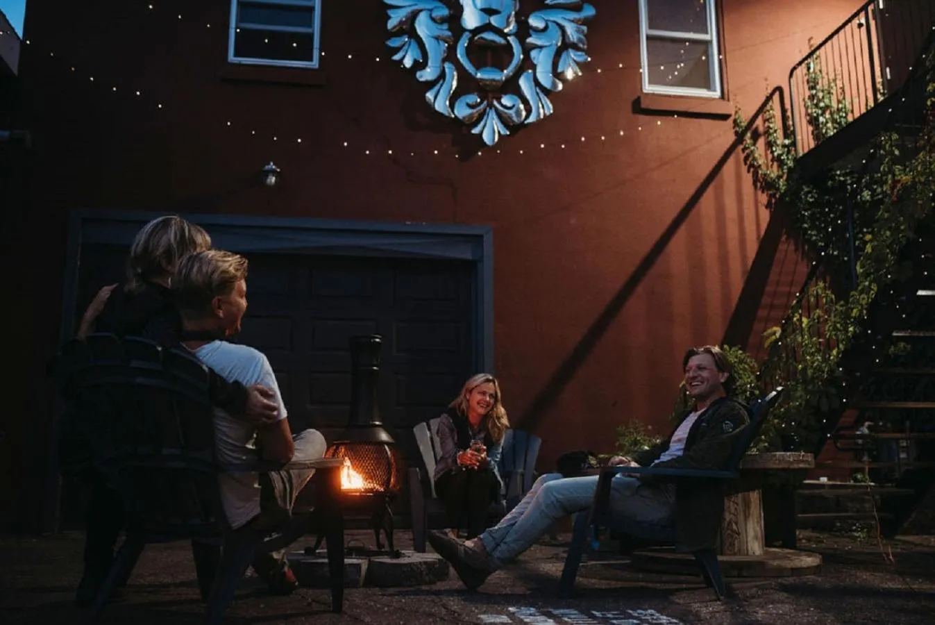 Inner courtyard view in The Haven Hostel