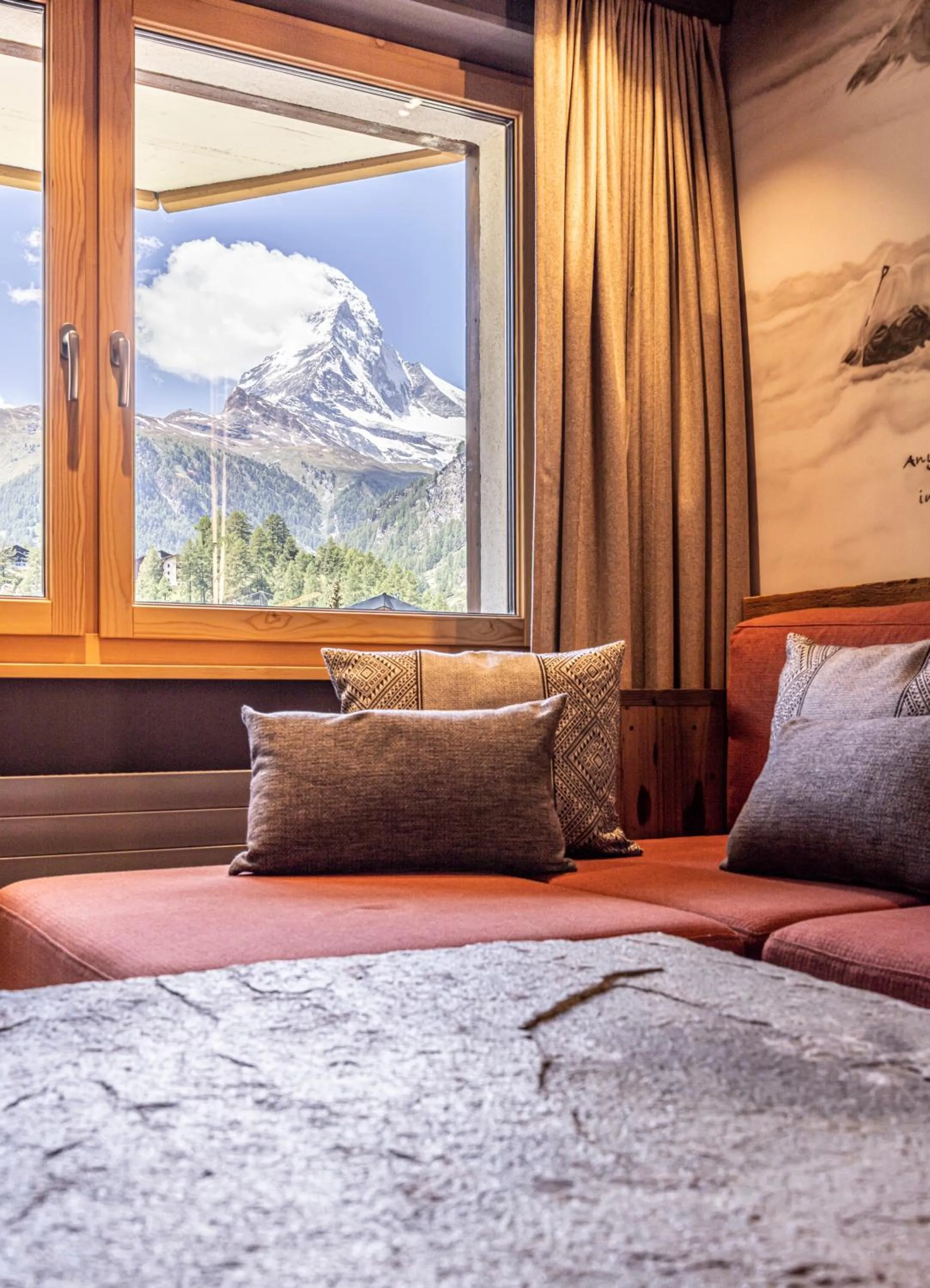 Seating area in BaseCamp Hotel