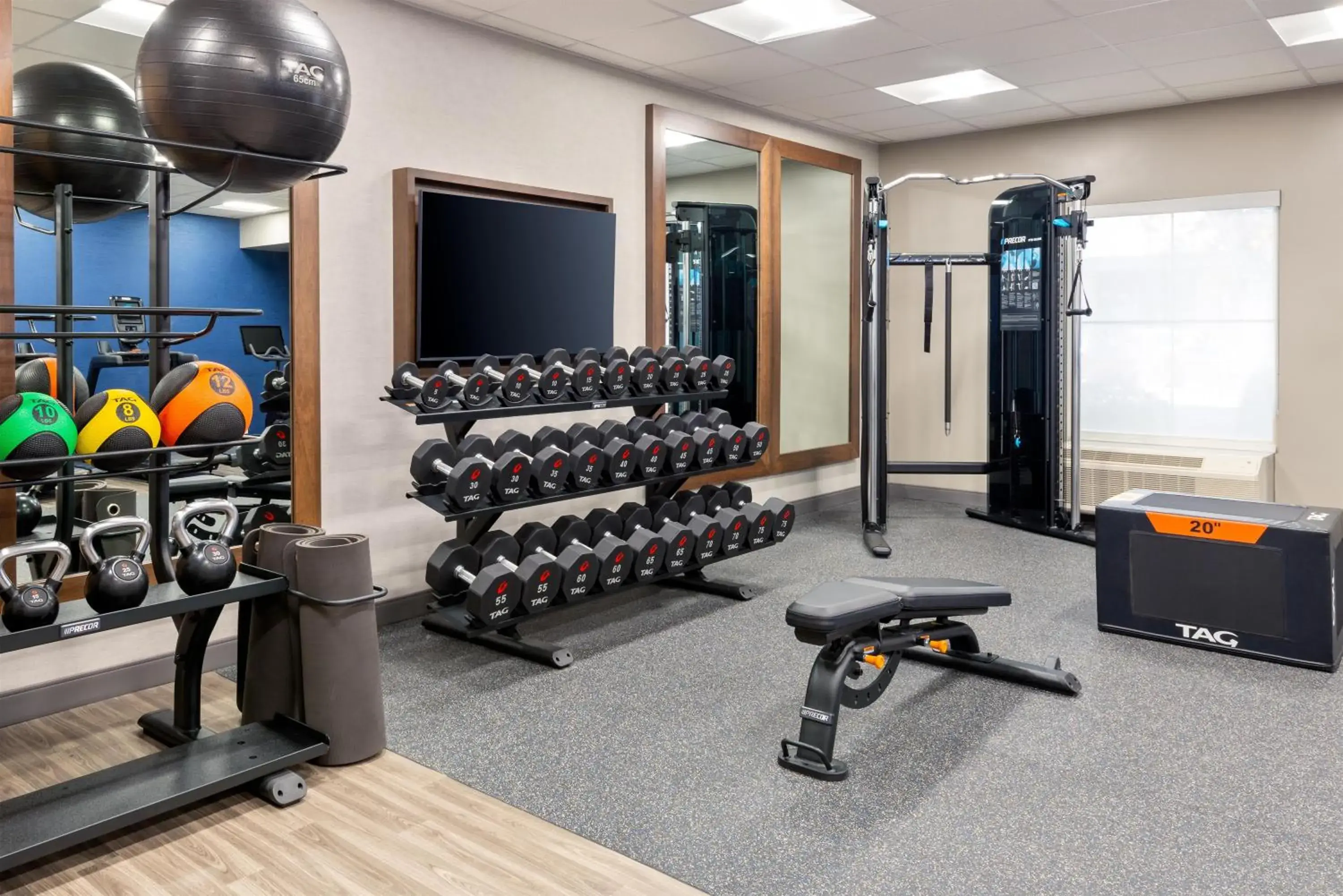 Fitness centre/facilities in Hampton Inn & Suites Charlottesville at the University Fitness centre/facilities in Hampton Inn & Suites Charlottesville at the University