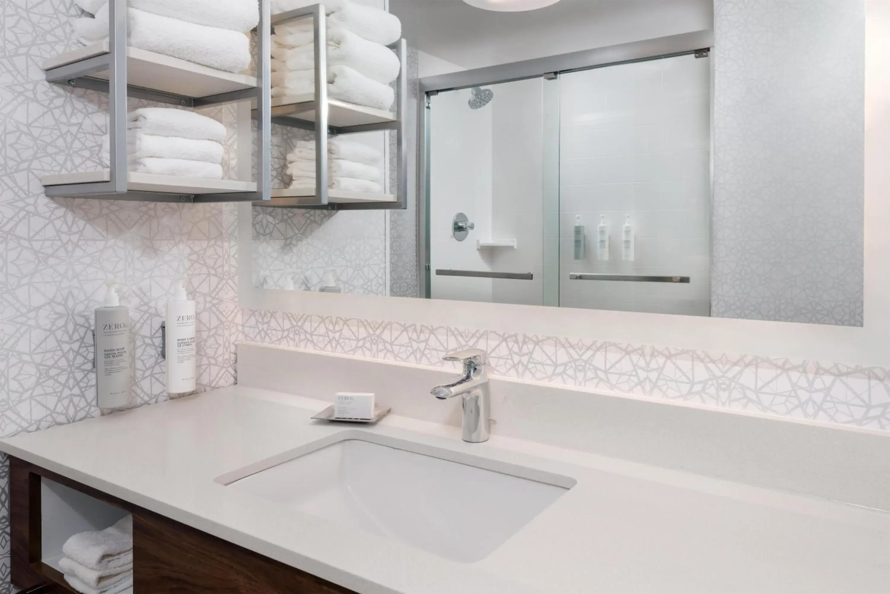 Bathroom in Hampton Inn & Suites Charlottesville at the University Bathroom in Hampton Inn & Suites Charlottesville at the University