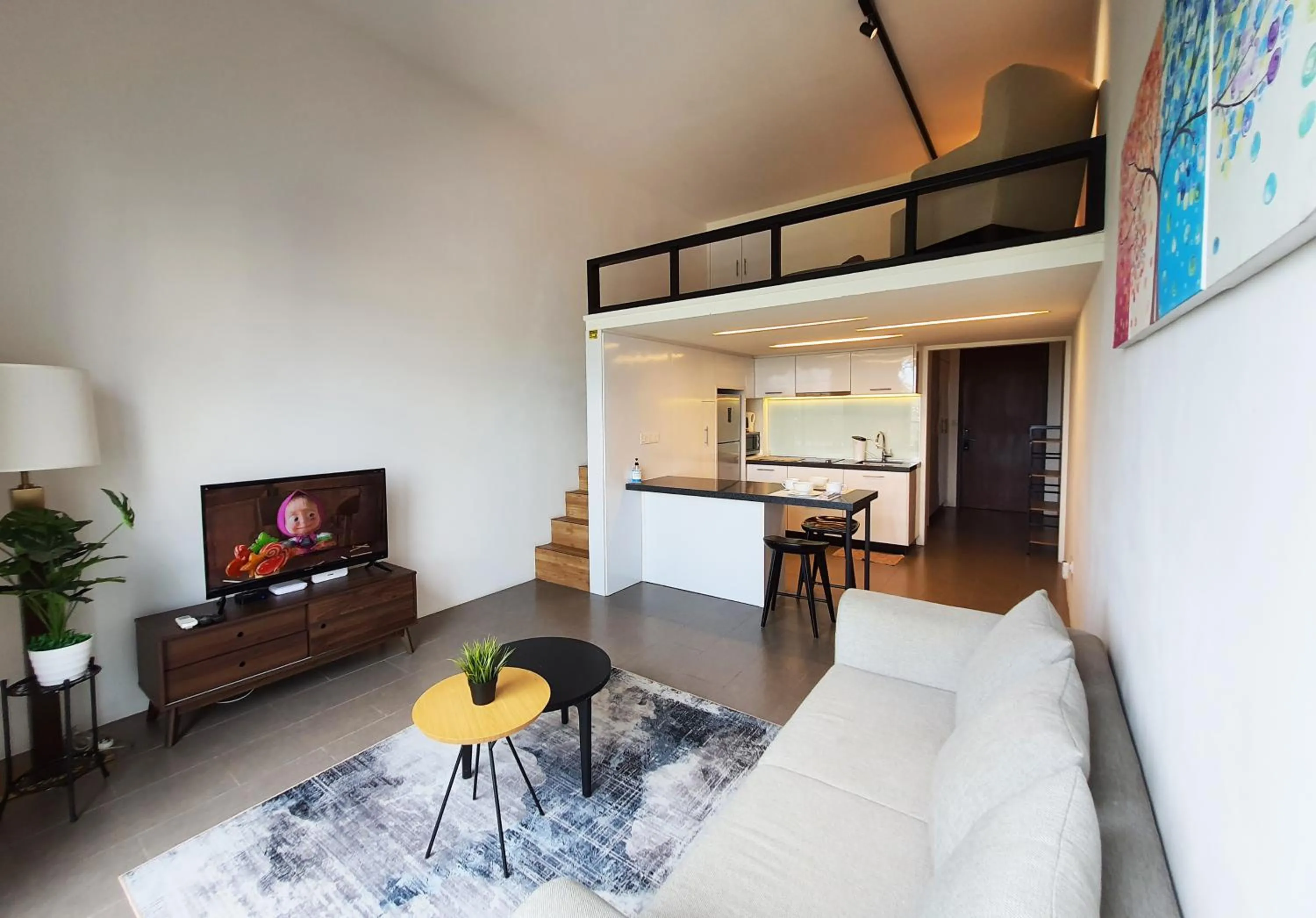 Living room, Bed in KL Sentral, EST Bangsar by SkyLimit Suites