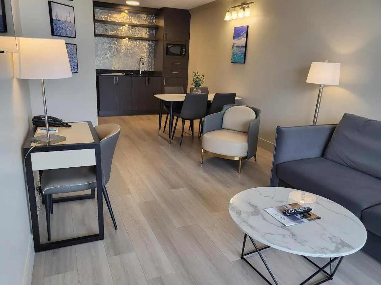 Kitchen or kitchenette in Oceanfront Suites at Cowichan Bay