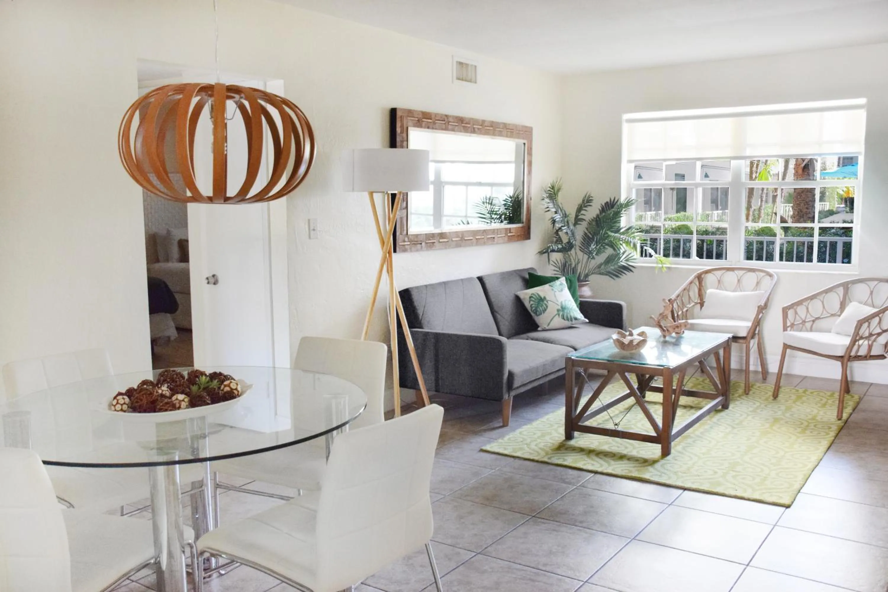 Living room in Coral Reef at Key Biscayne