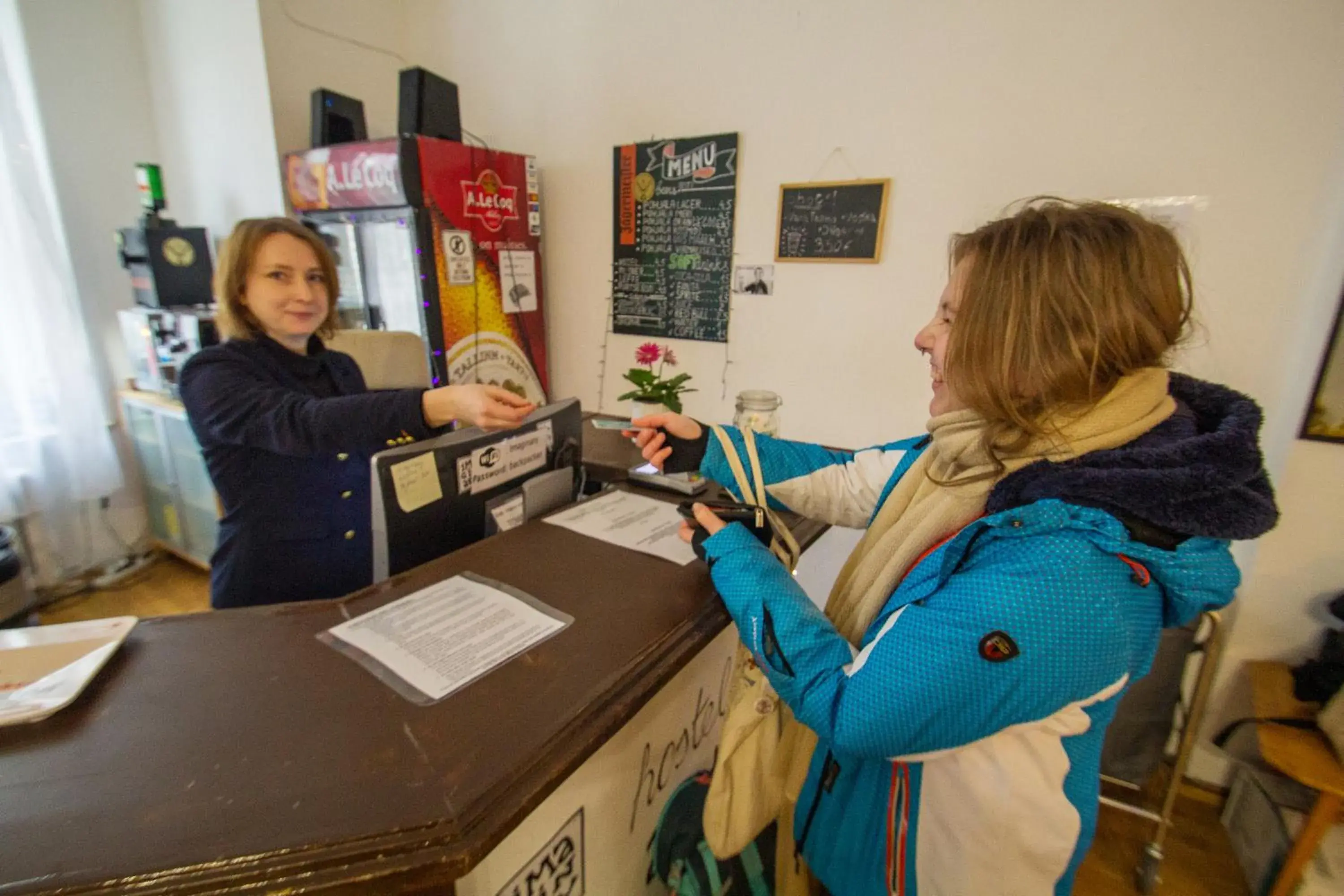 Lobby or reception in Imaginary Hostel Lobby or reception in Imaginary Hostel