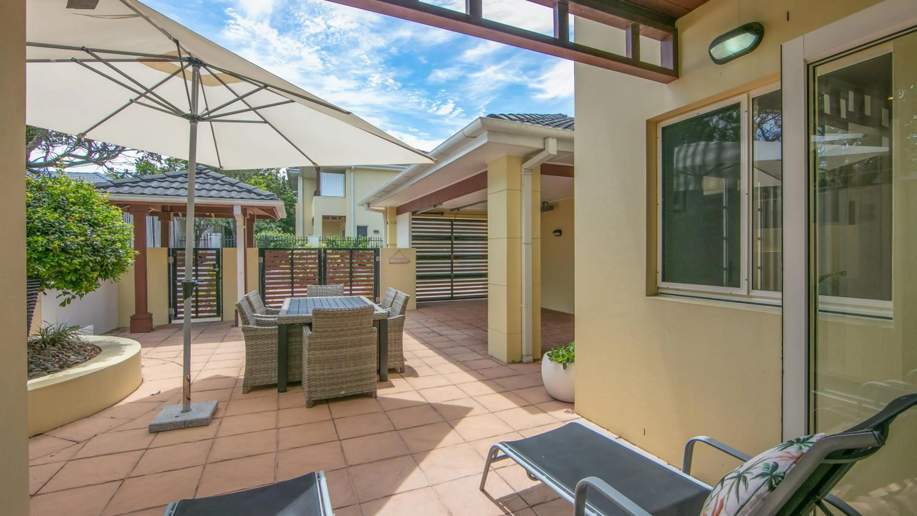 Patio in The Sands Resort at Yamba