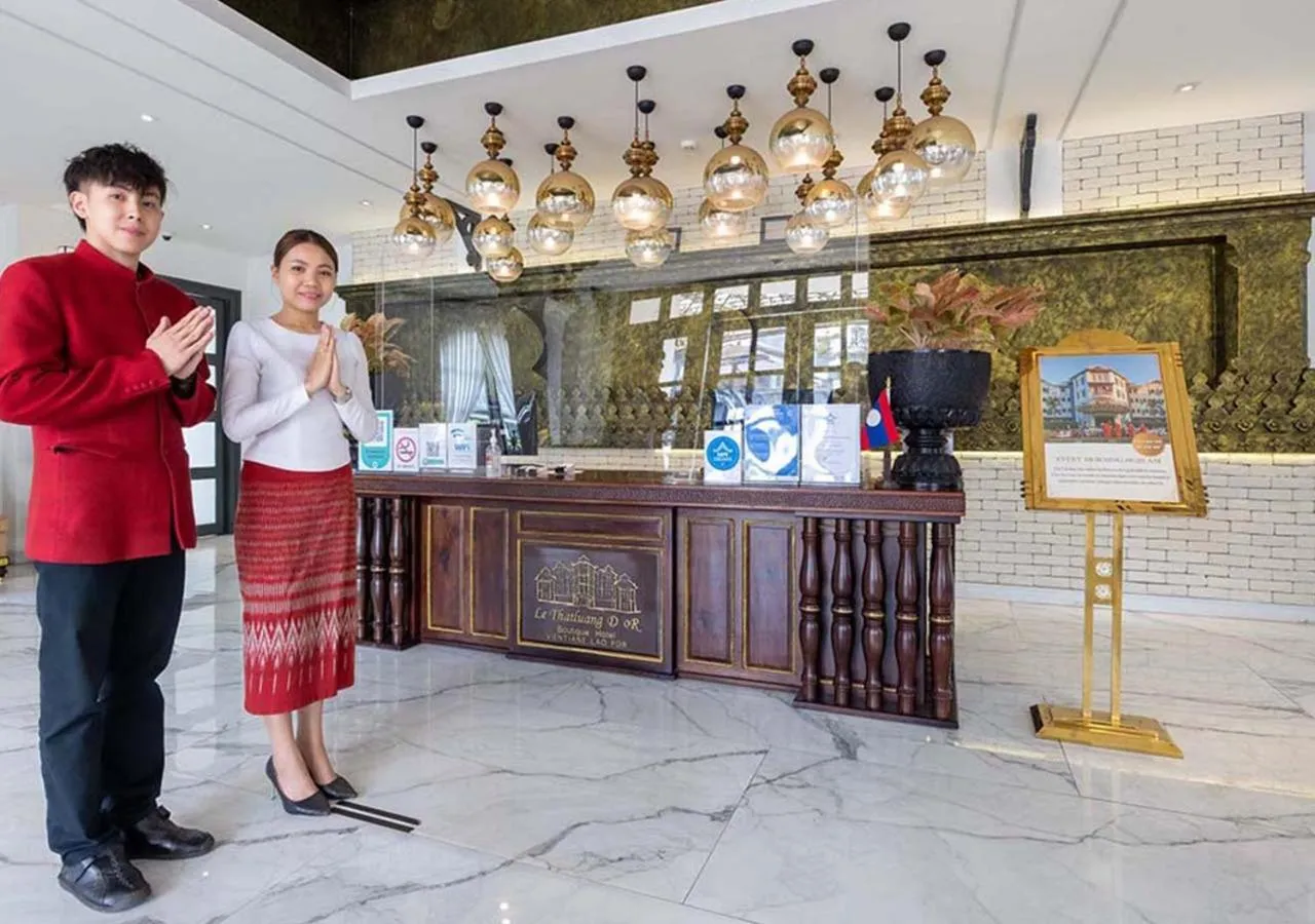 Lobby or reception in Le Thatluang D'oR Boutique Hotel
