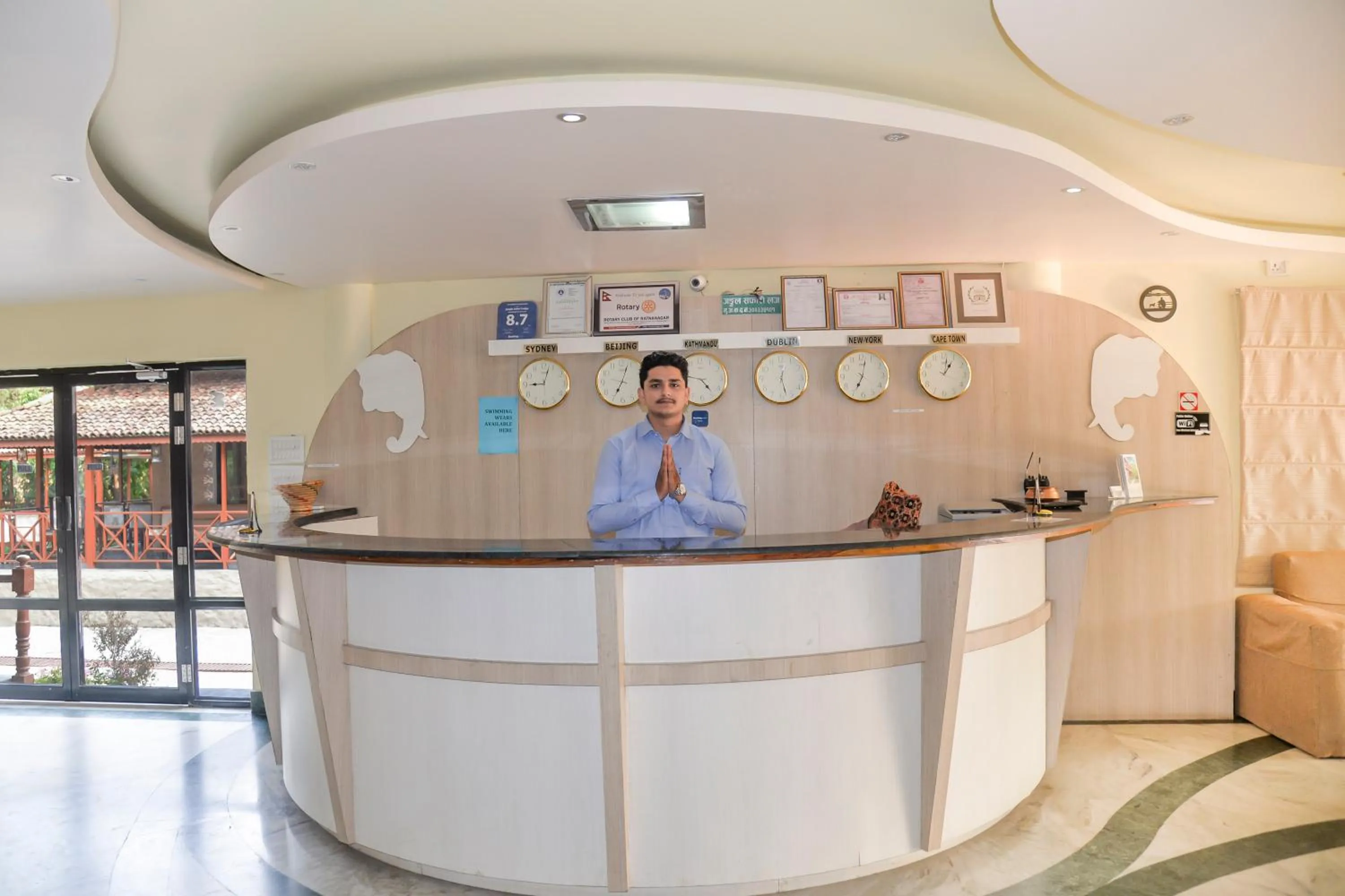 Lobby or reception in Jungle Safari Lodge- Serenity in the Wild