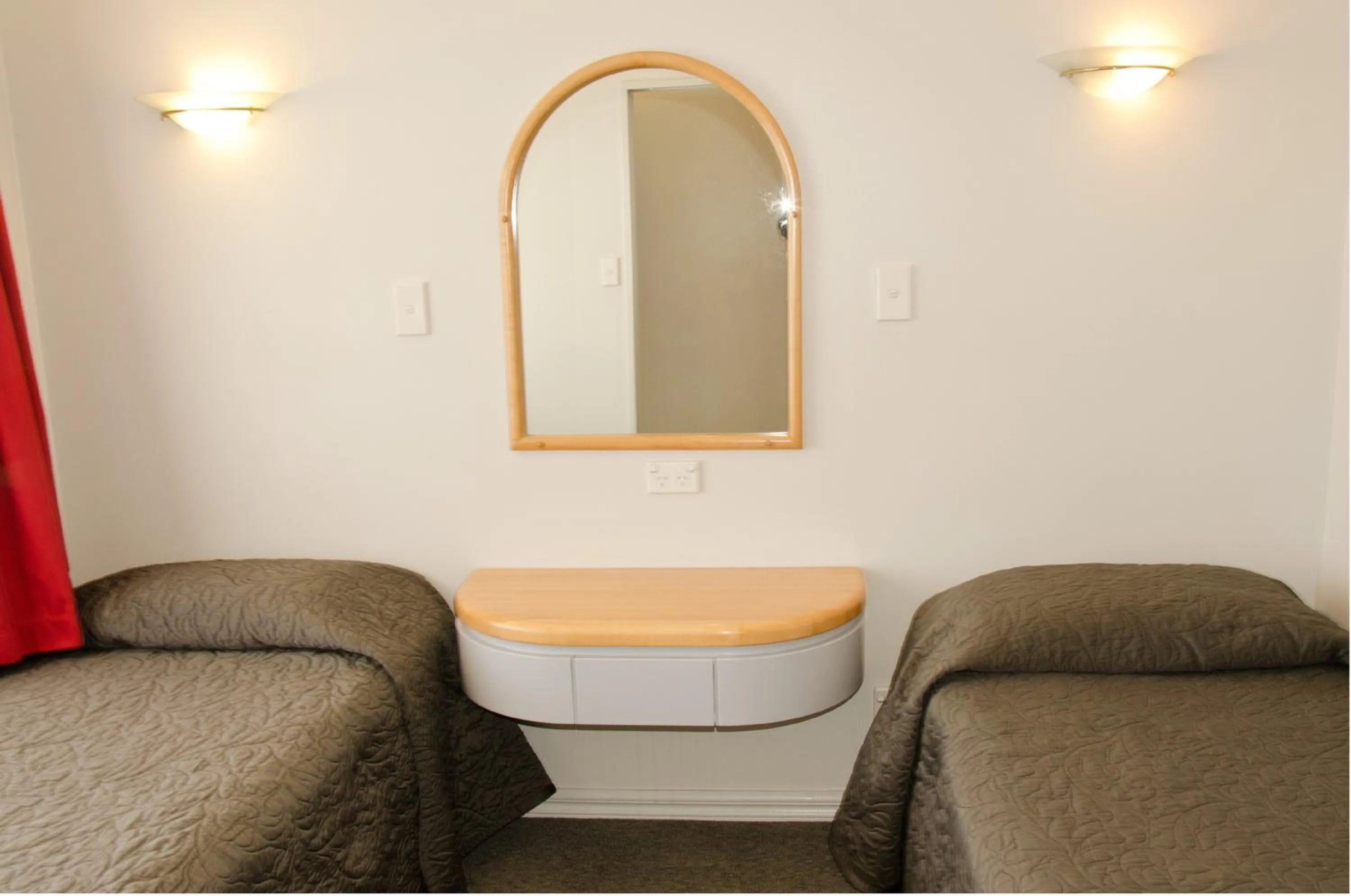 Bed in Beachfront Motel