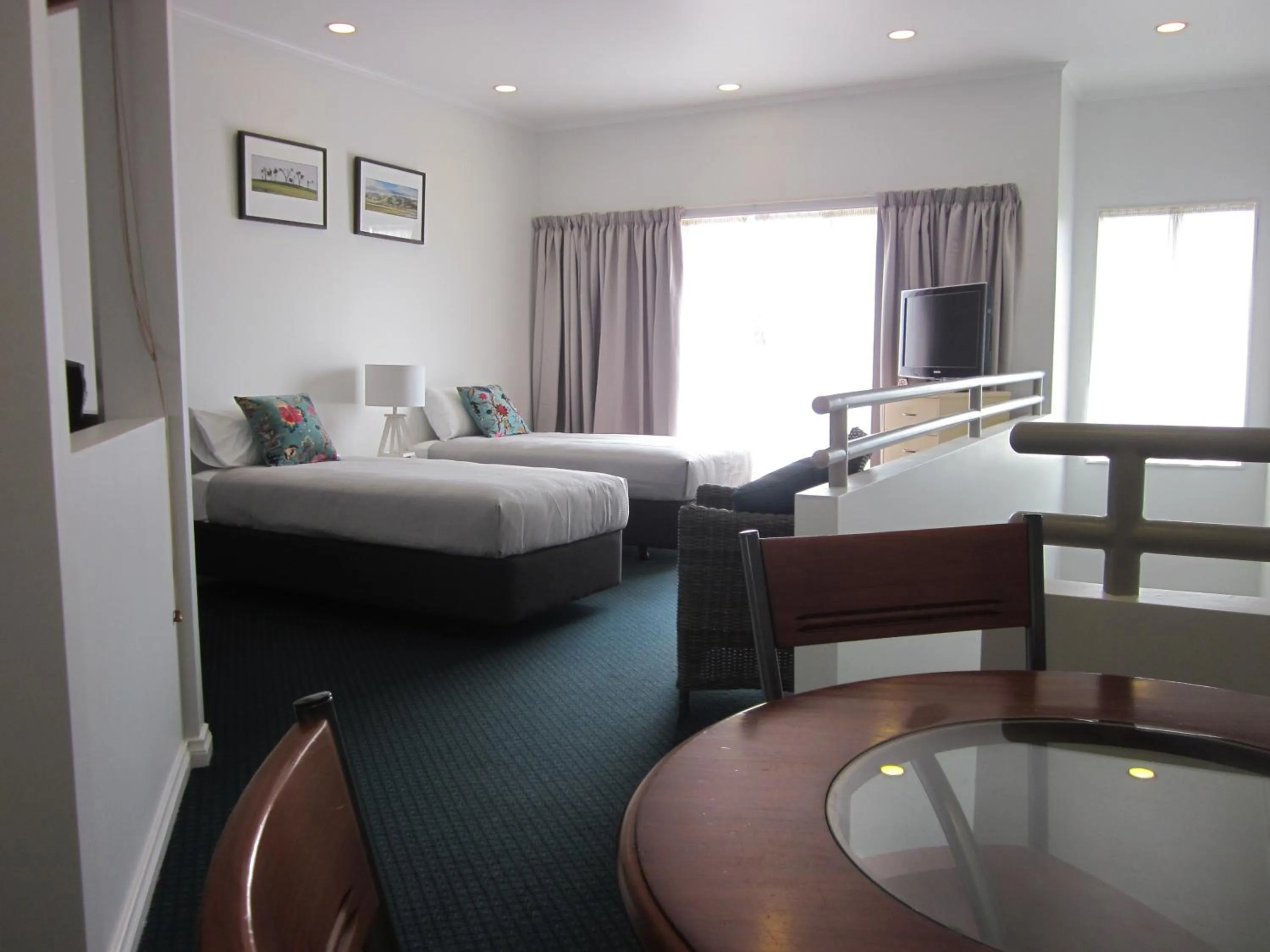 Bed in Beachfront Motel