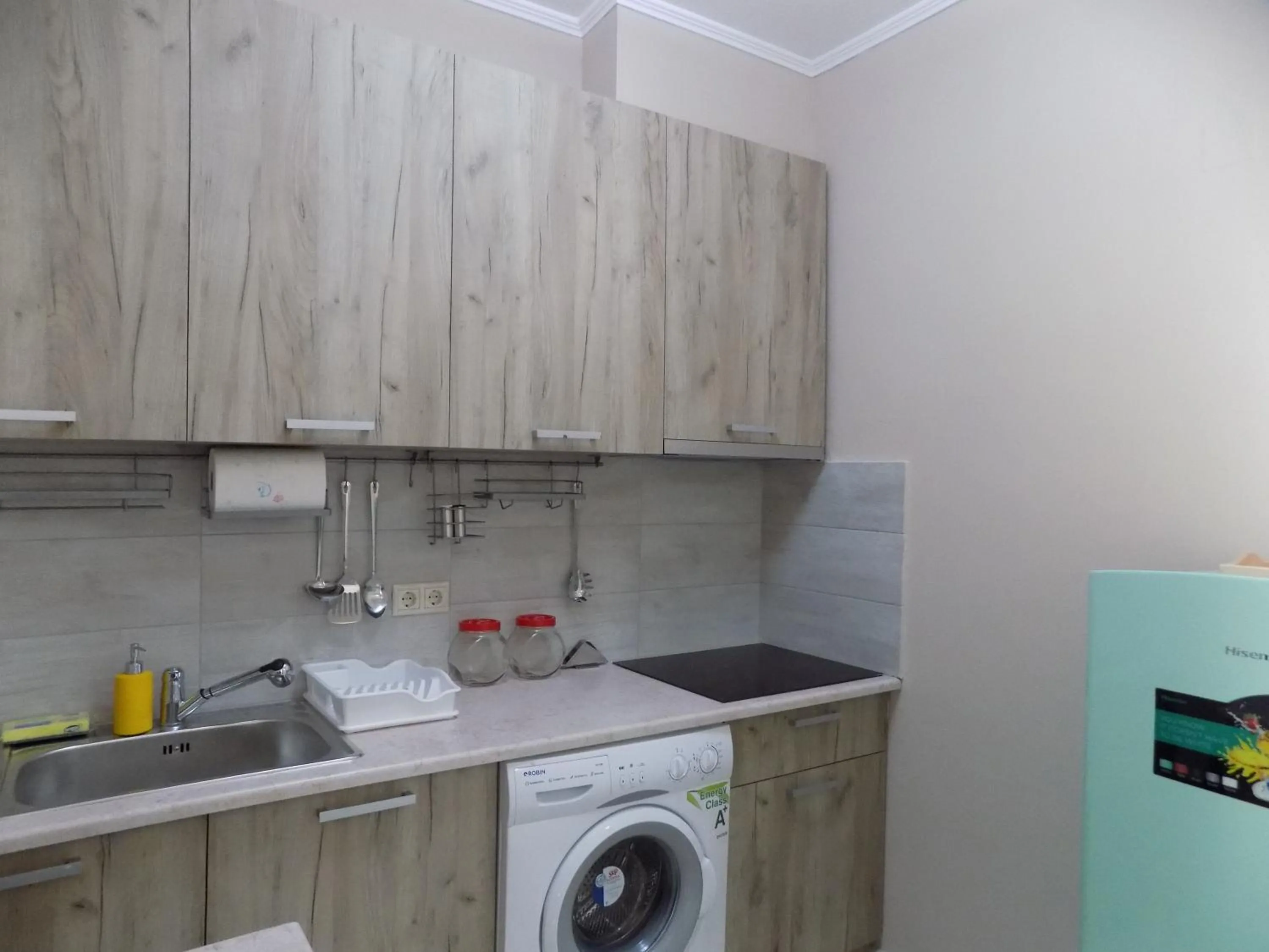 Kitchen or kitchenette in Mastiha Villas in Town
