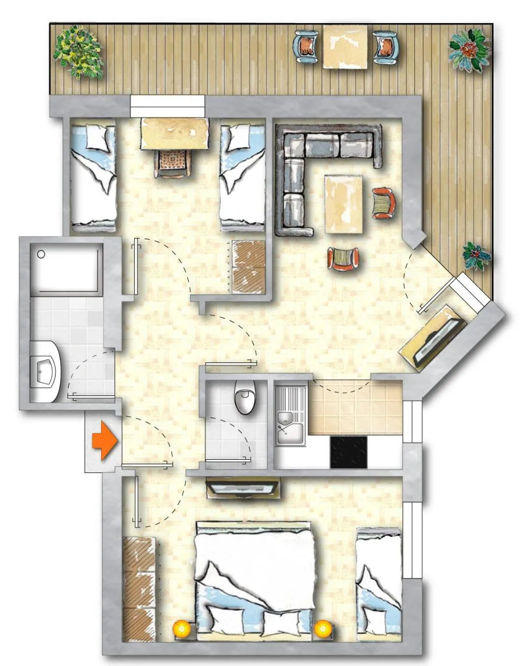 Floor plan in Landhaus Strolz
