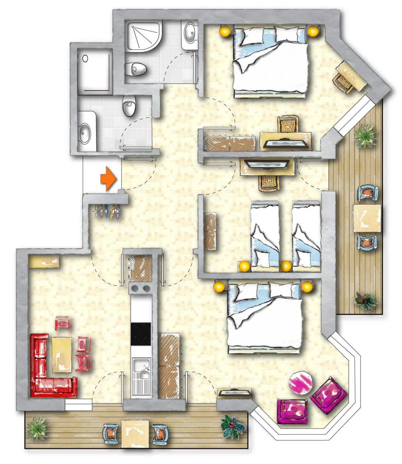 Floor plan in Landhaus Strolz