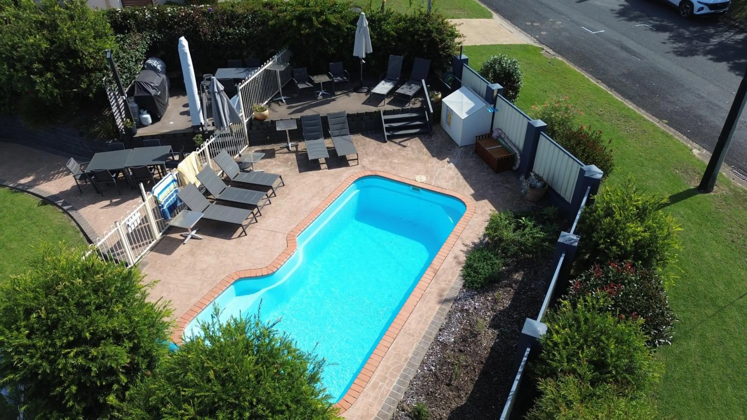 Swimming pool in BlueWater Apartments