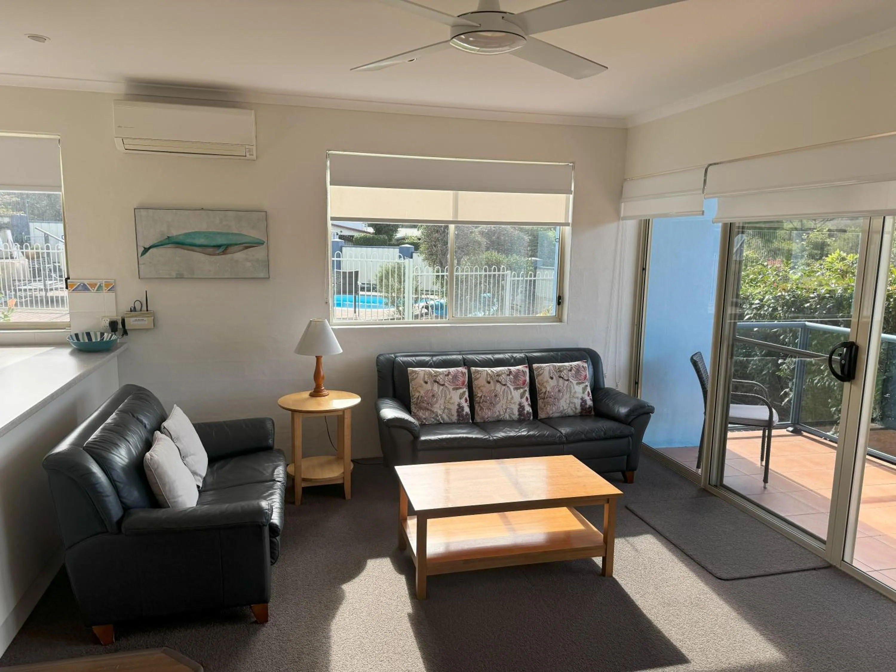 Seating area in BlueWater Apartments