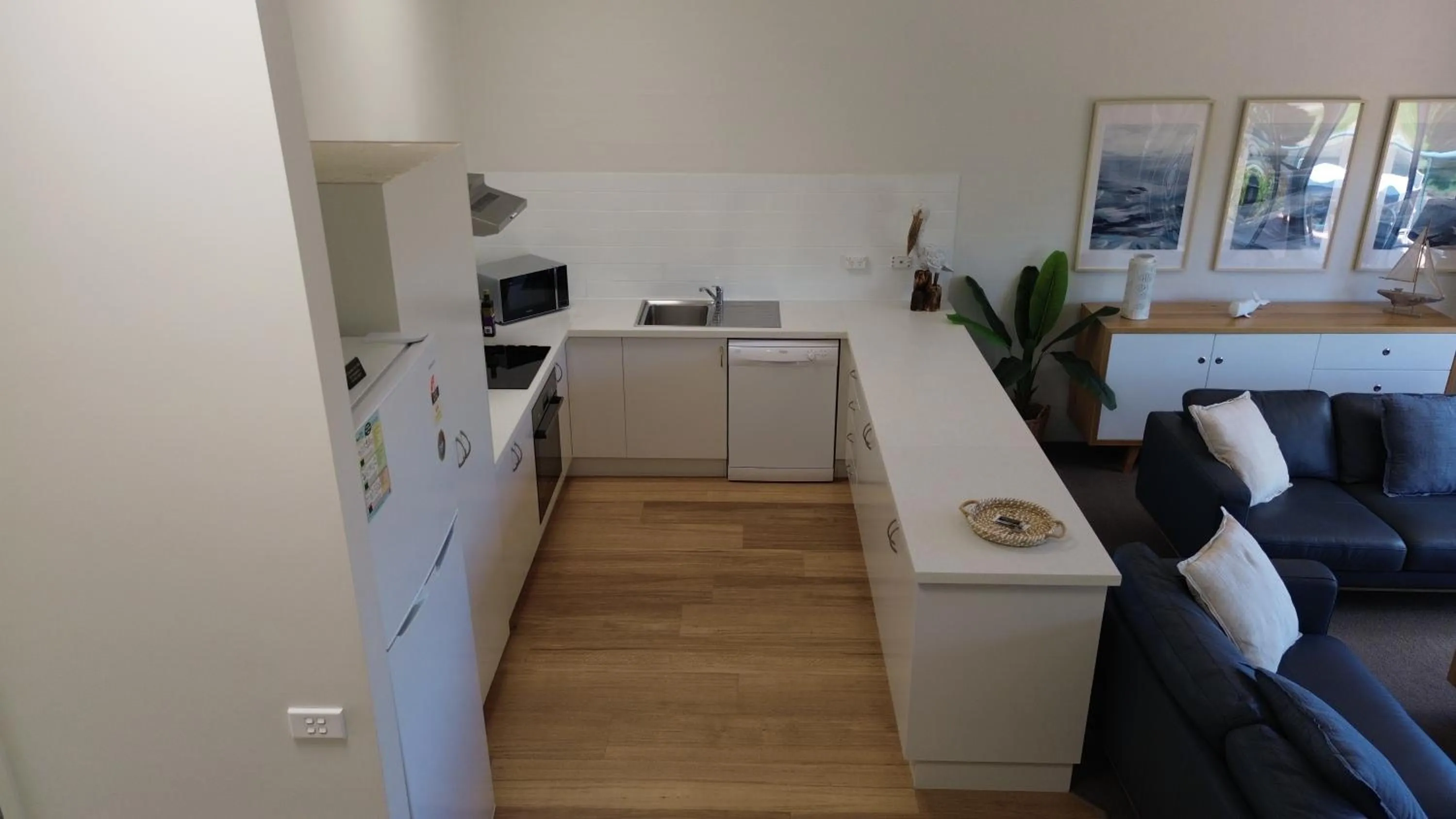 kitchen in BlueWater Apartments