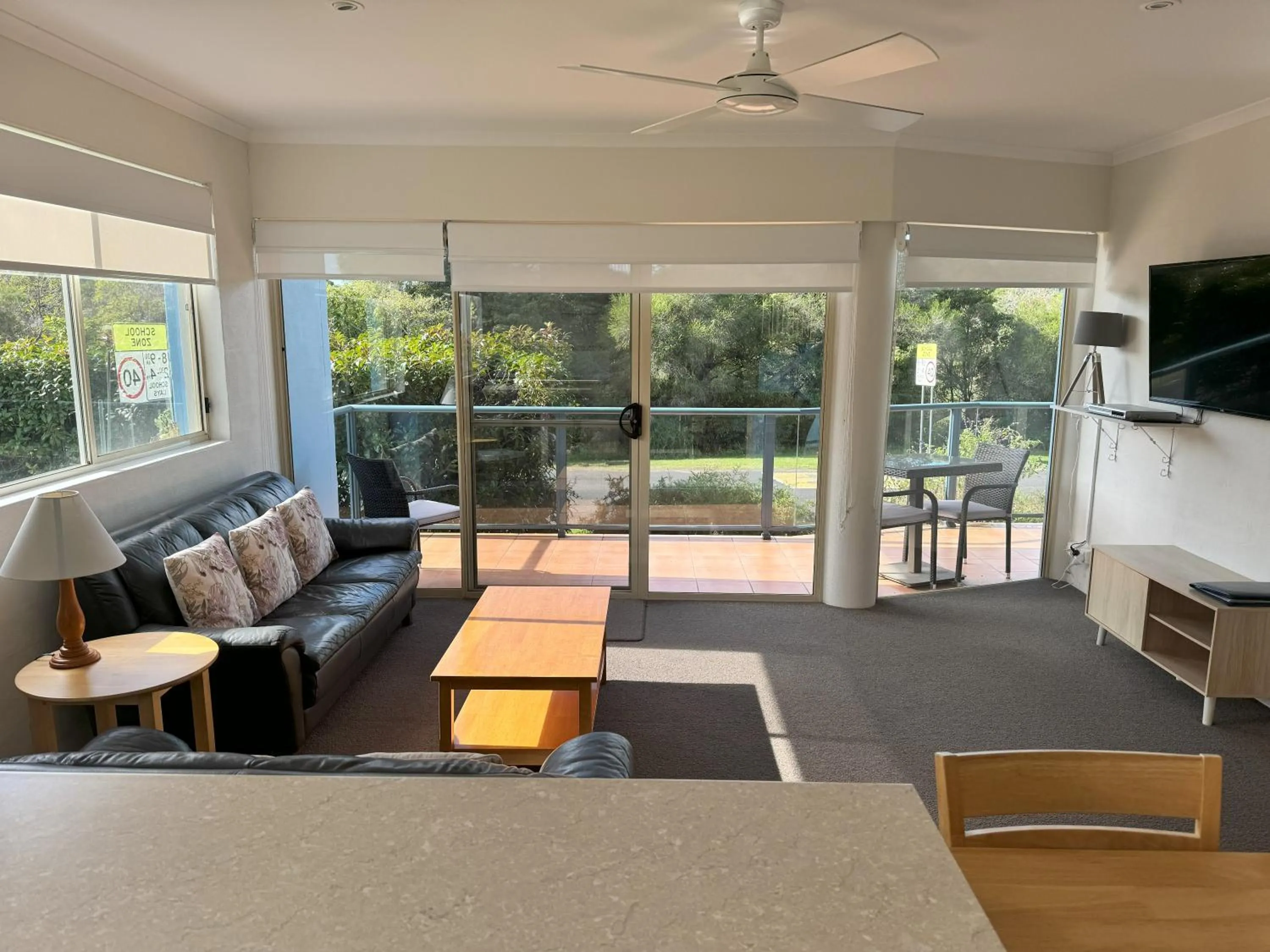 Seating area in BlueWater Apartments