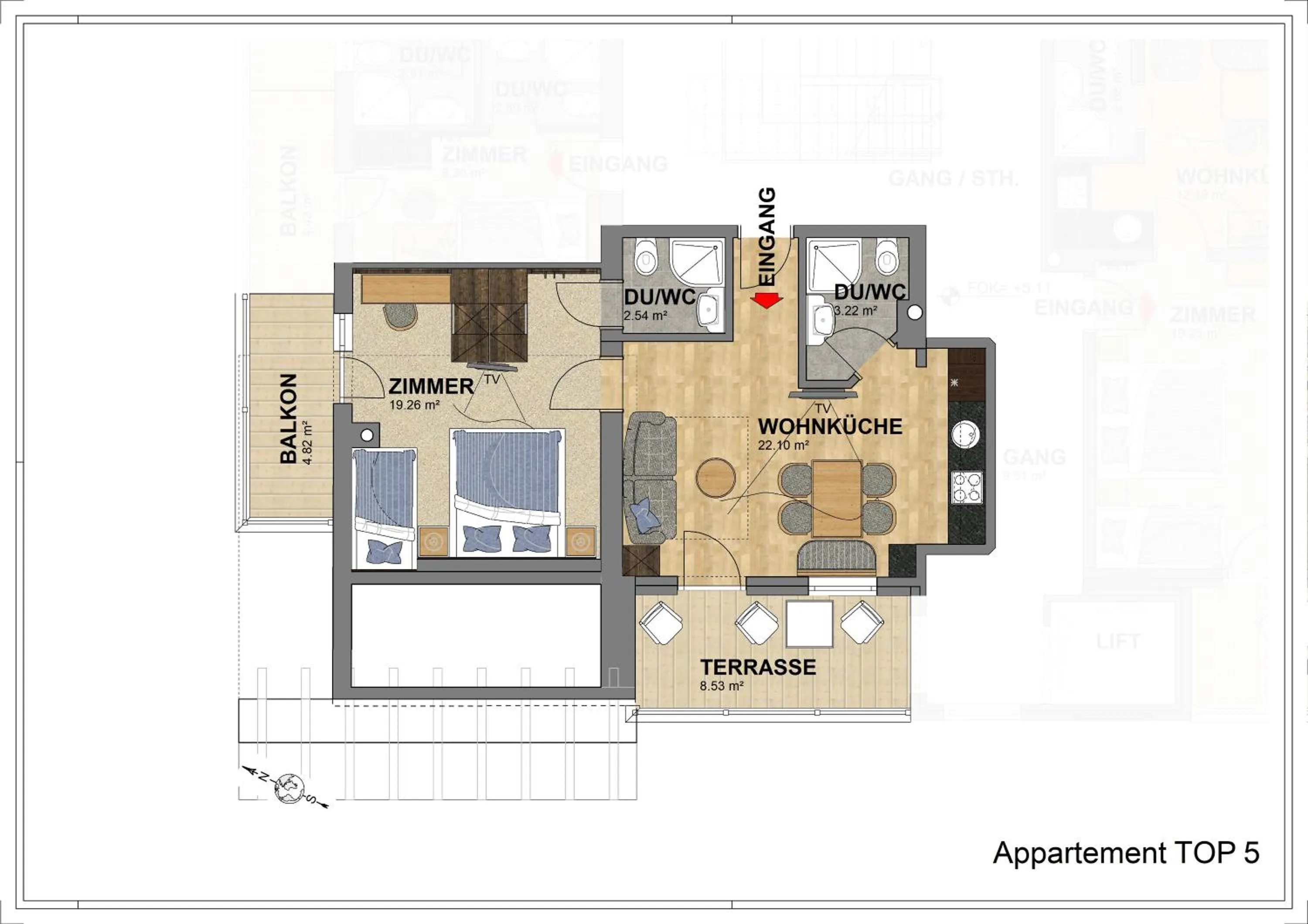 Floor plan in Hotel Garni Schönblick