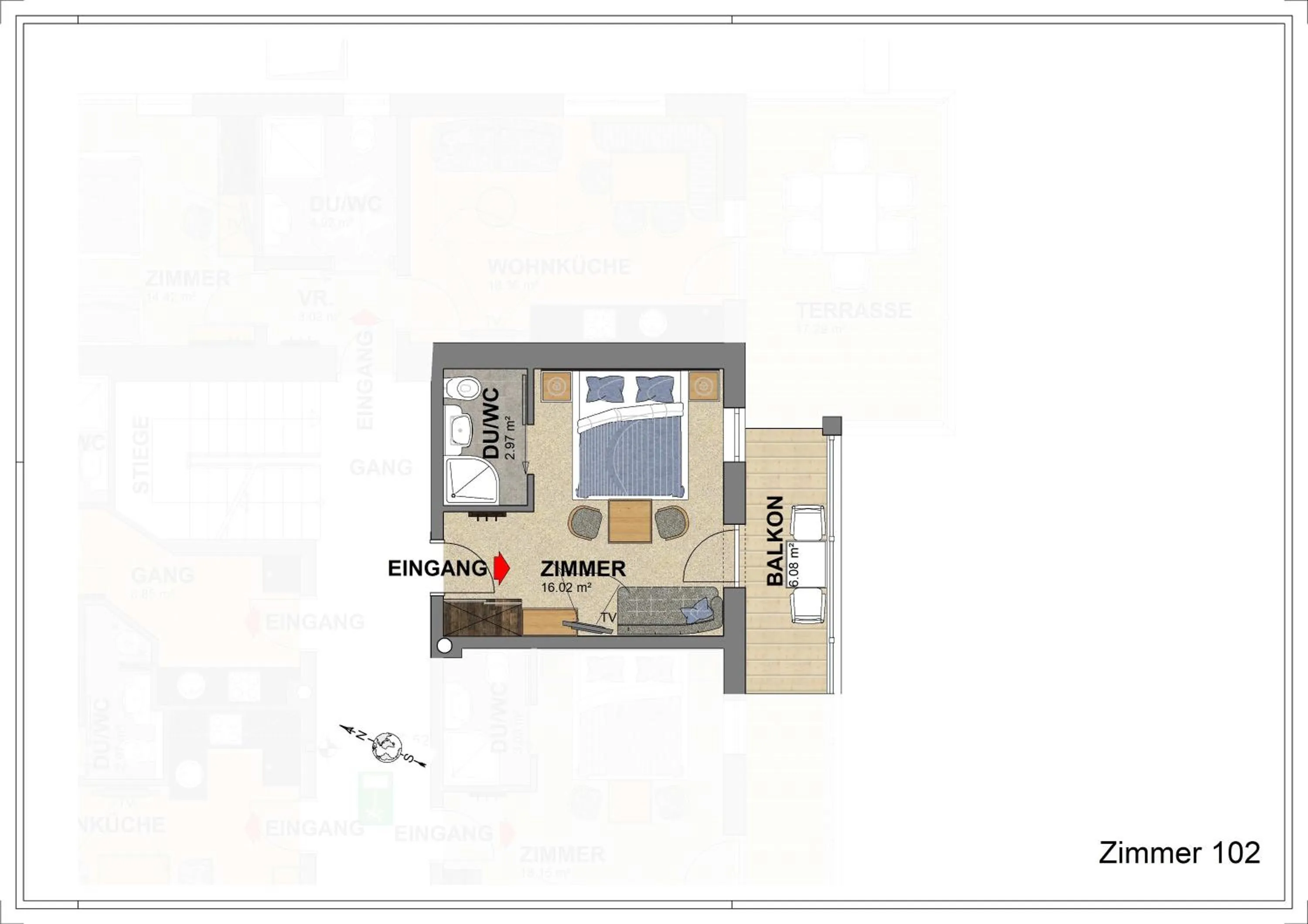 Floor plan in Hotel Garni Schönblick