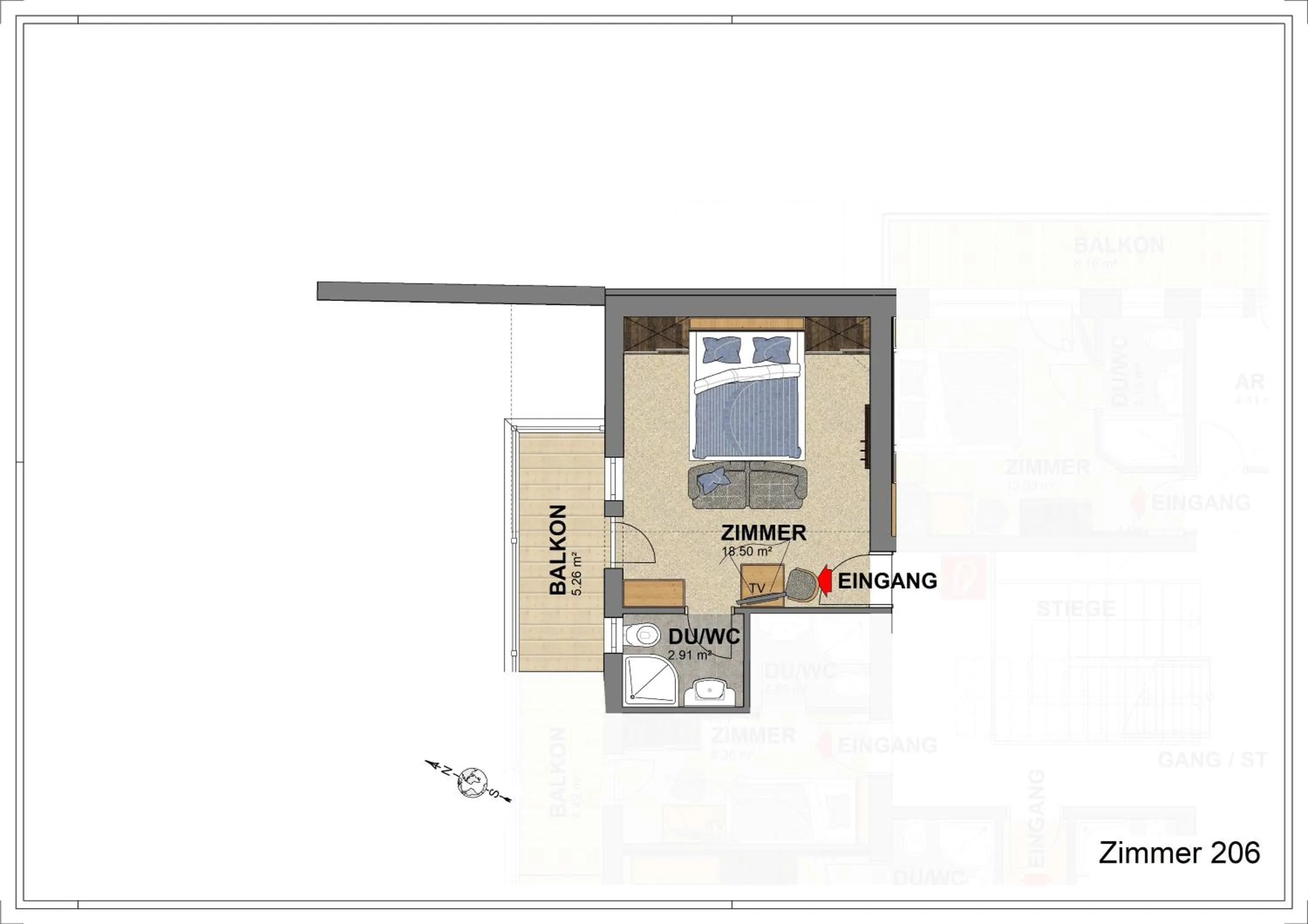 Floor plan in Hotel Garni Schönblick