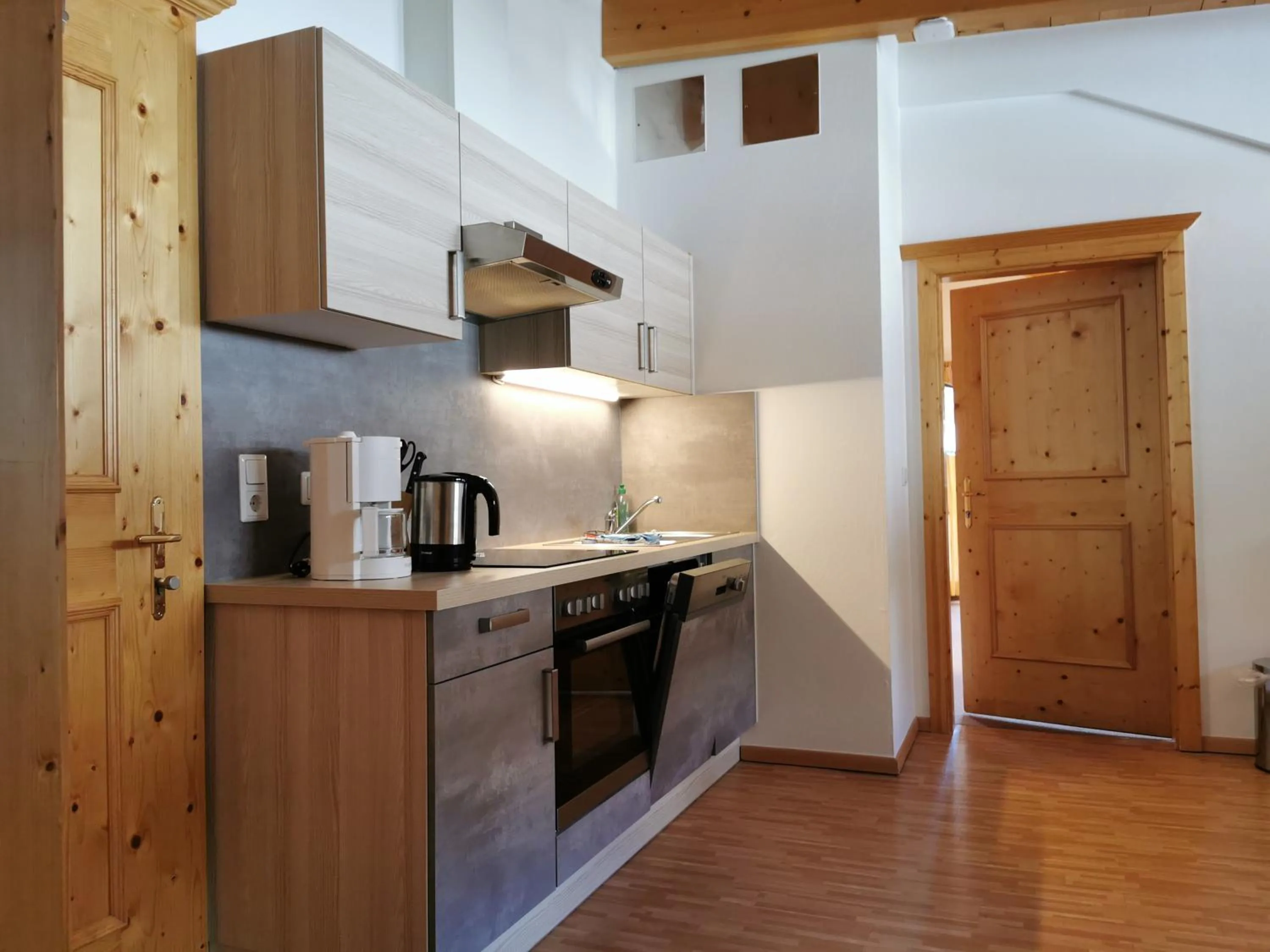 Kitchen or kitchenette in Hotel Garni Schönblick