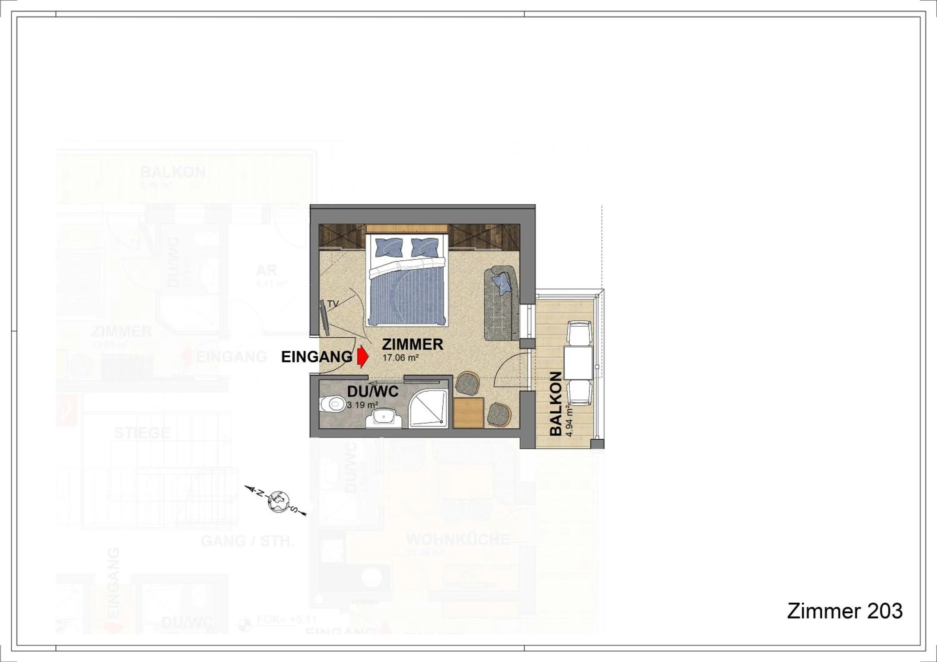 Floor plan in Hotel Garni Schönblick