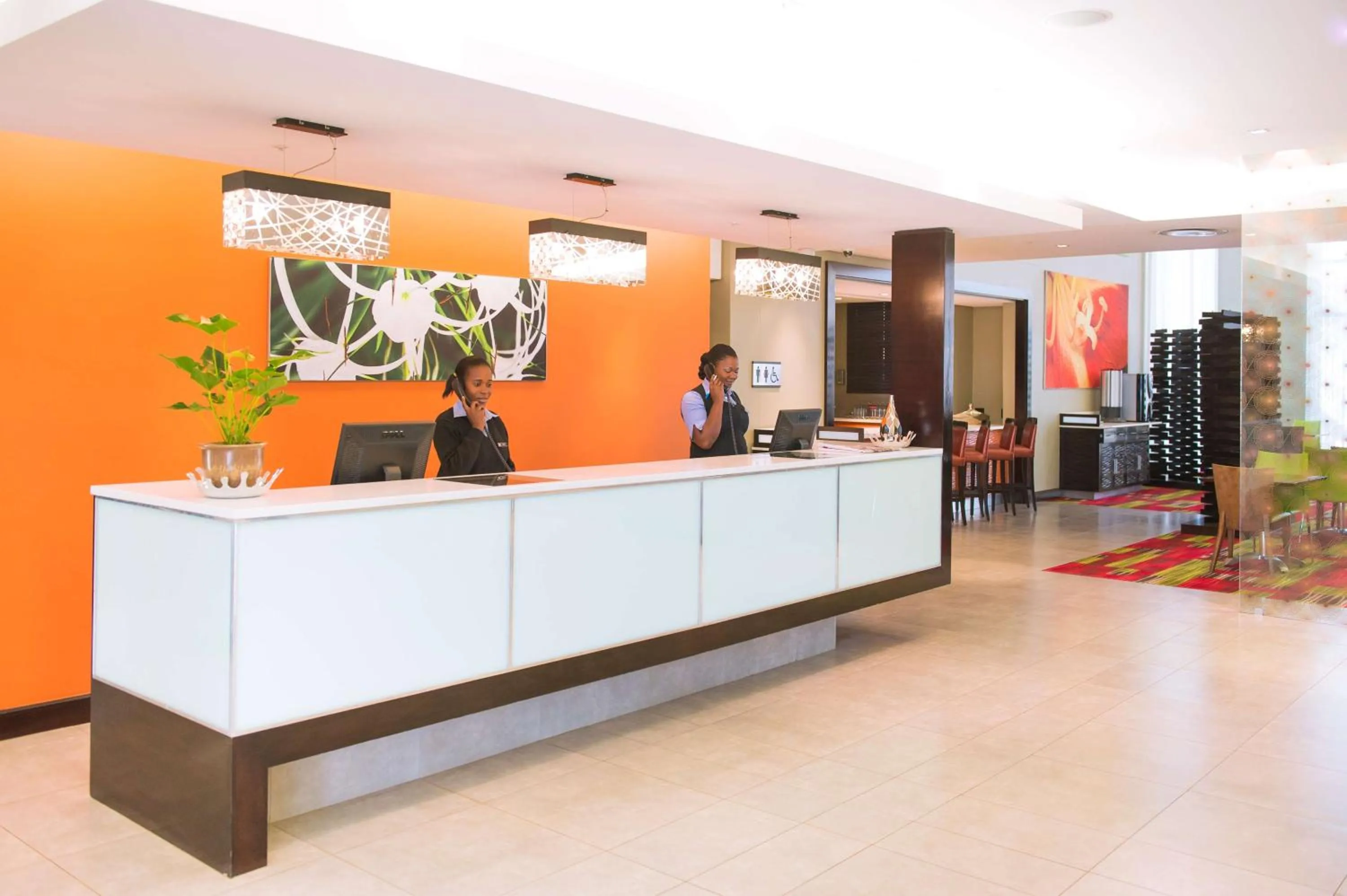 Lobby or reception in StayEasy Lusaka