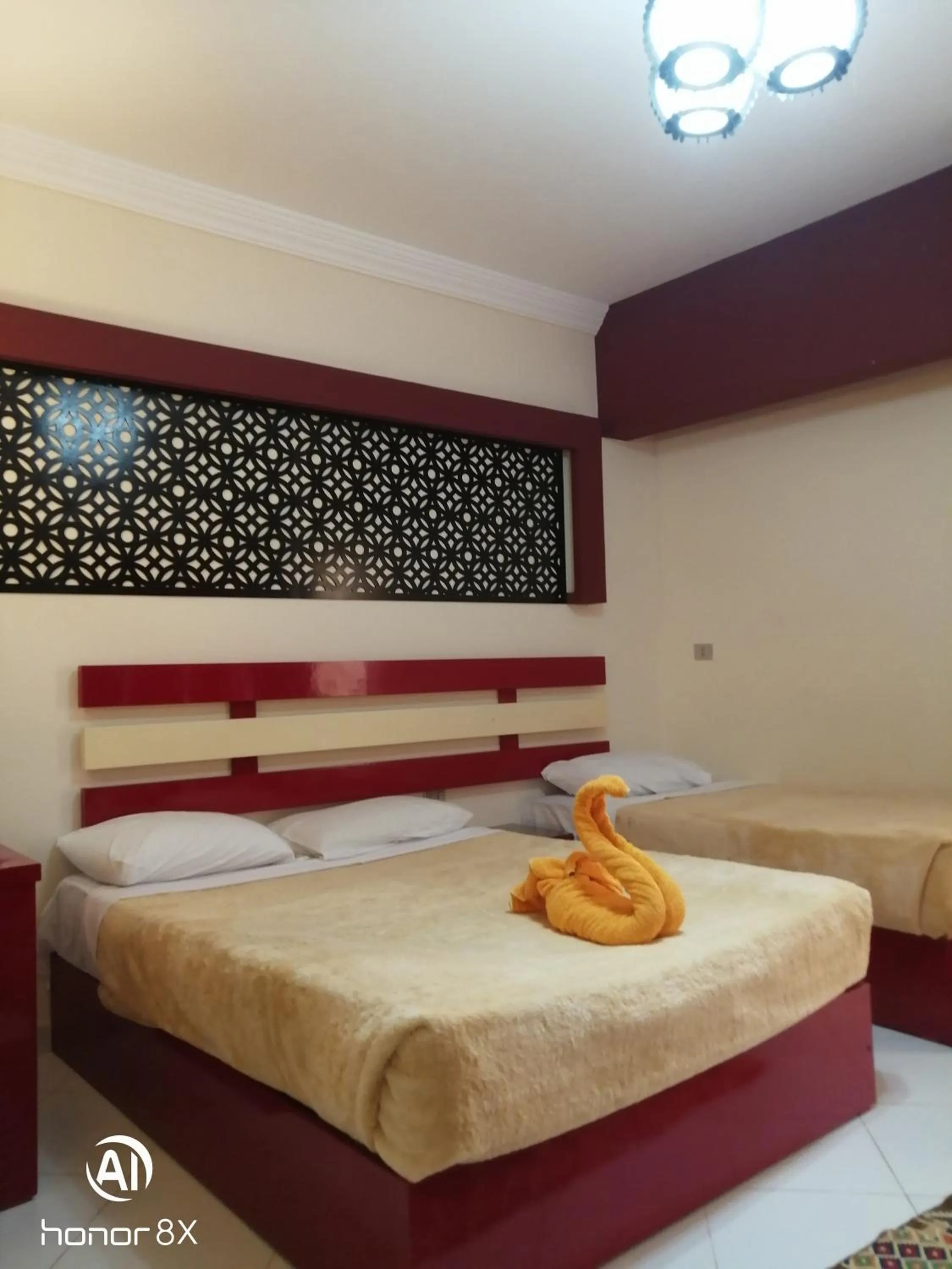 Bed in Nour Plaza Hurghada النور بلازا الغردقة