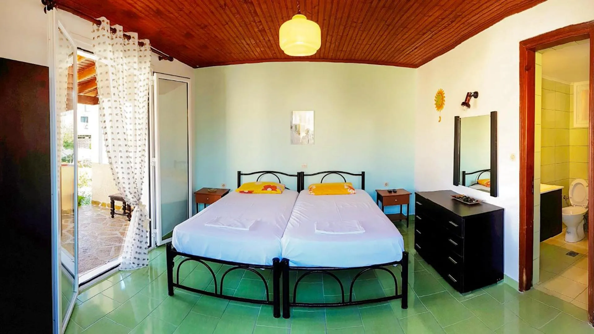 Bedroom, Bed in Villa Panorea