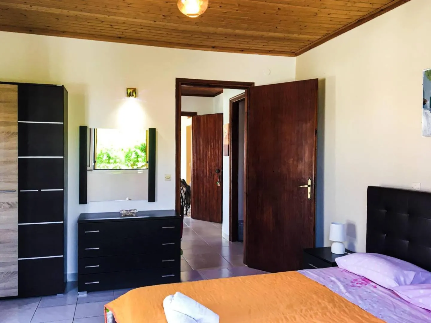 Bedroom, Bed in Villa Panorea