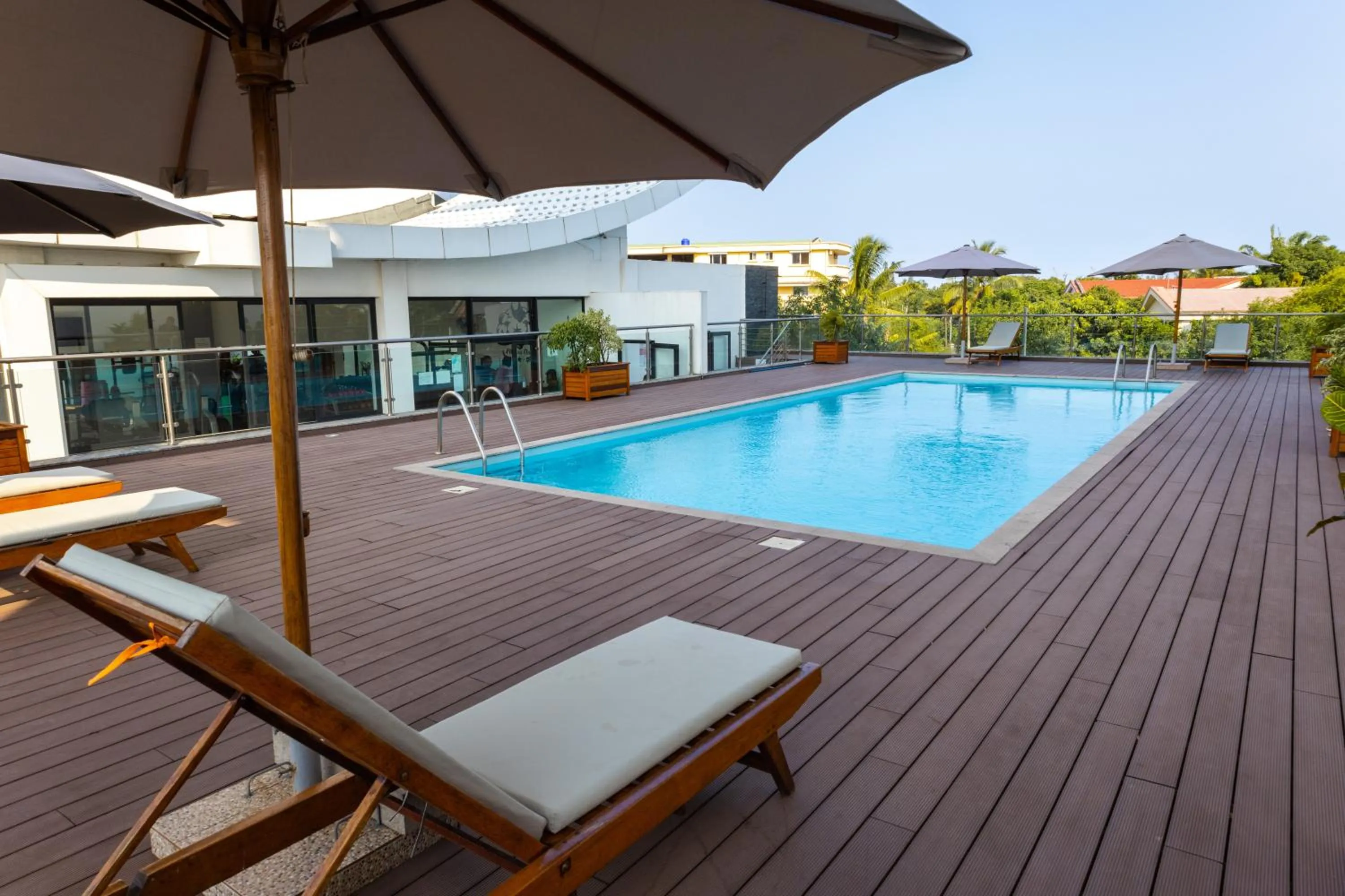 Pool view in The Streamliner Hotel Apartment